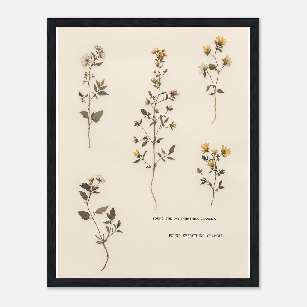 Victorian Pressed Wildflowers Framed Print Wall Art Ready to Hang UK UK Gift Framed Art Print — detail view | Wild Thread Co