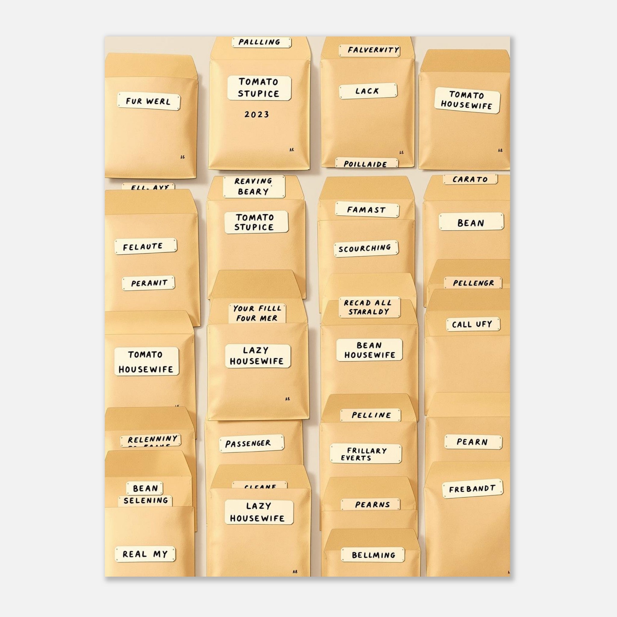 Seed Saving Library A1 Art Print Art Print — detail view | Wild Thread Co