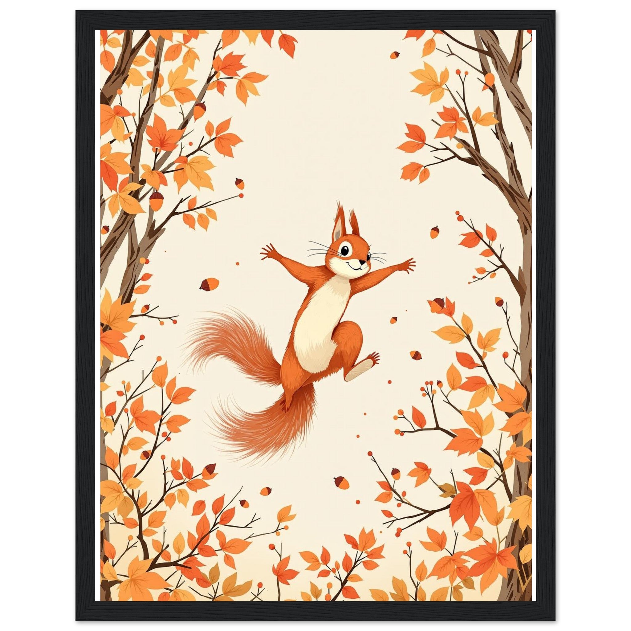 Red Squirrel Native Framed Print — Framed Art Print | Wild Thread Co