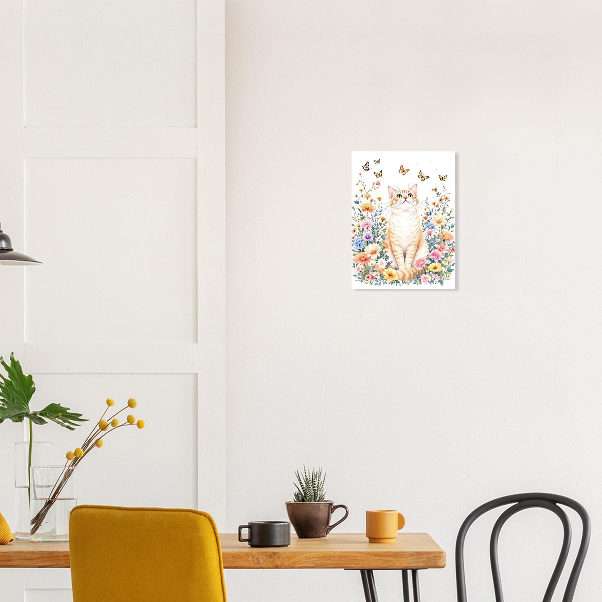 Cat In Flowers Art Print Poster Wall Art UK — Art Print | Wild Thread Co