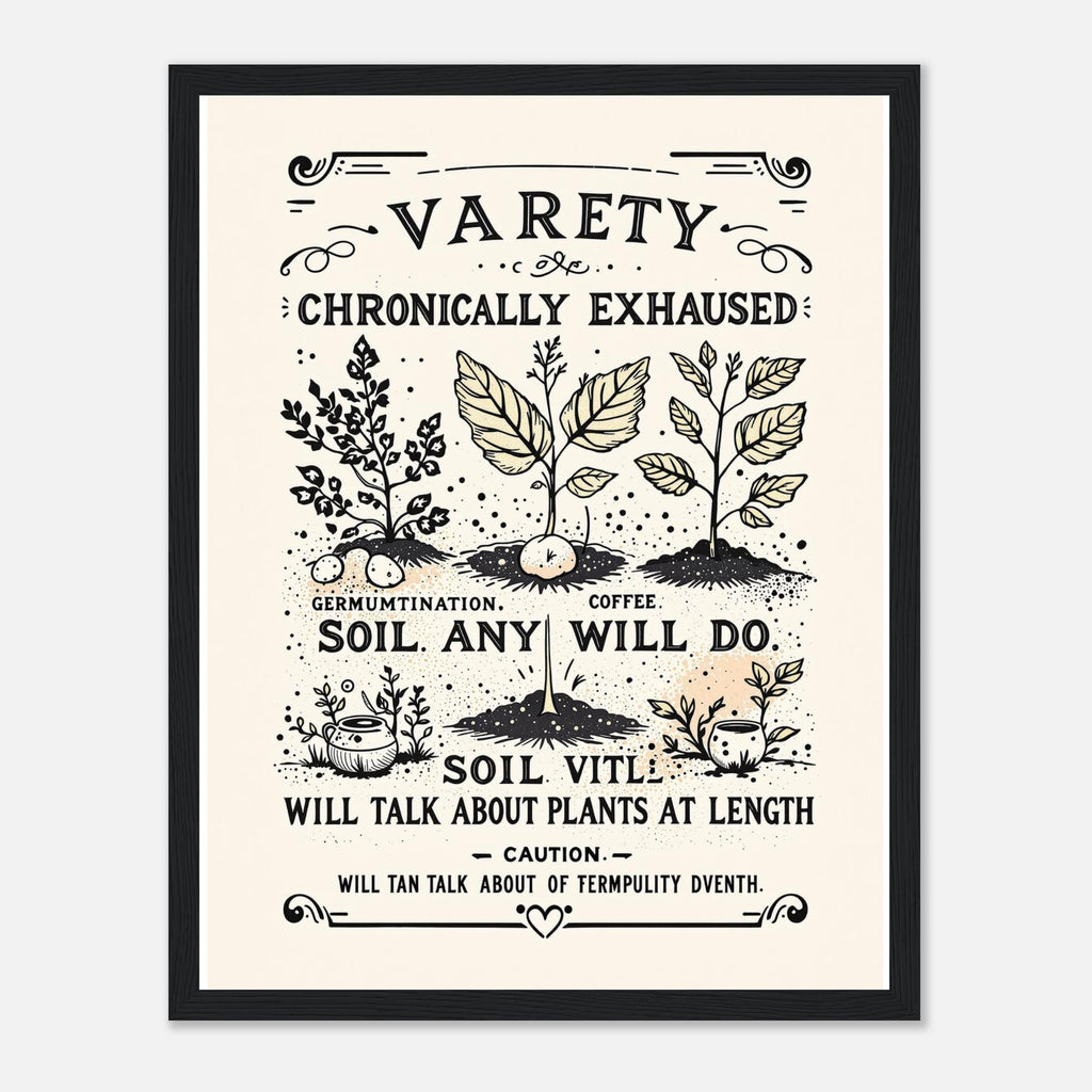 Gardener Seed Packet Spoof Framed Print — Framed Art Print | Wild Thread Co