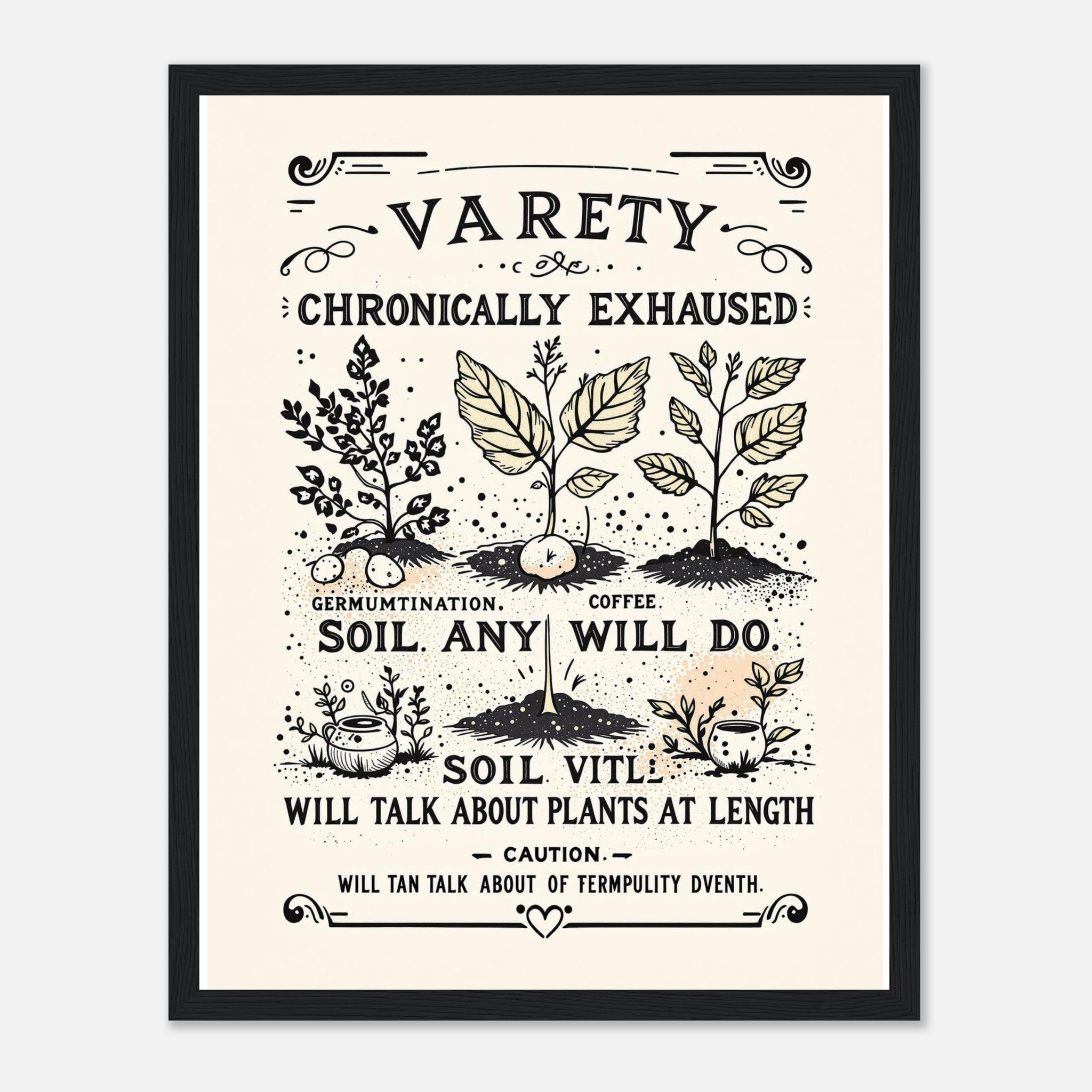 Gardener Seed Packet Spoof Framed Print — Framed Art Print | Wild Thread Co