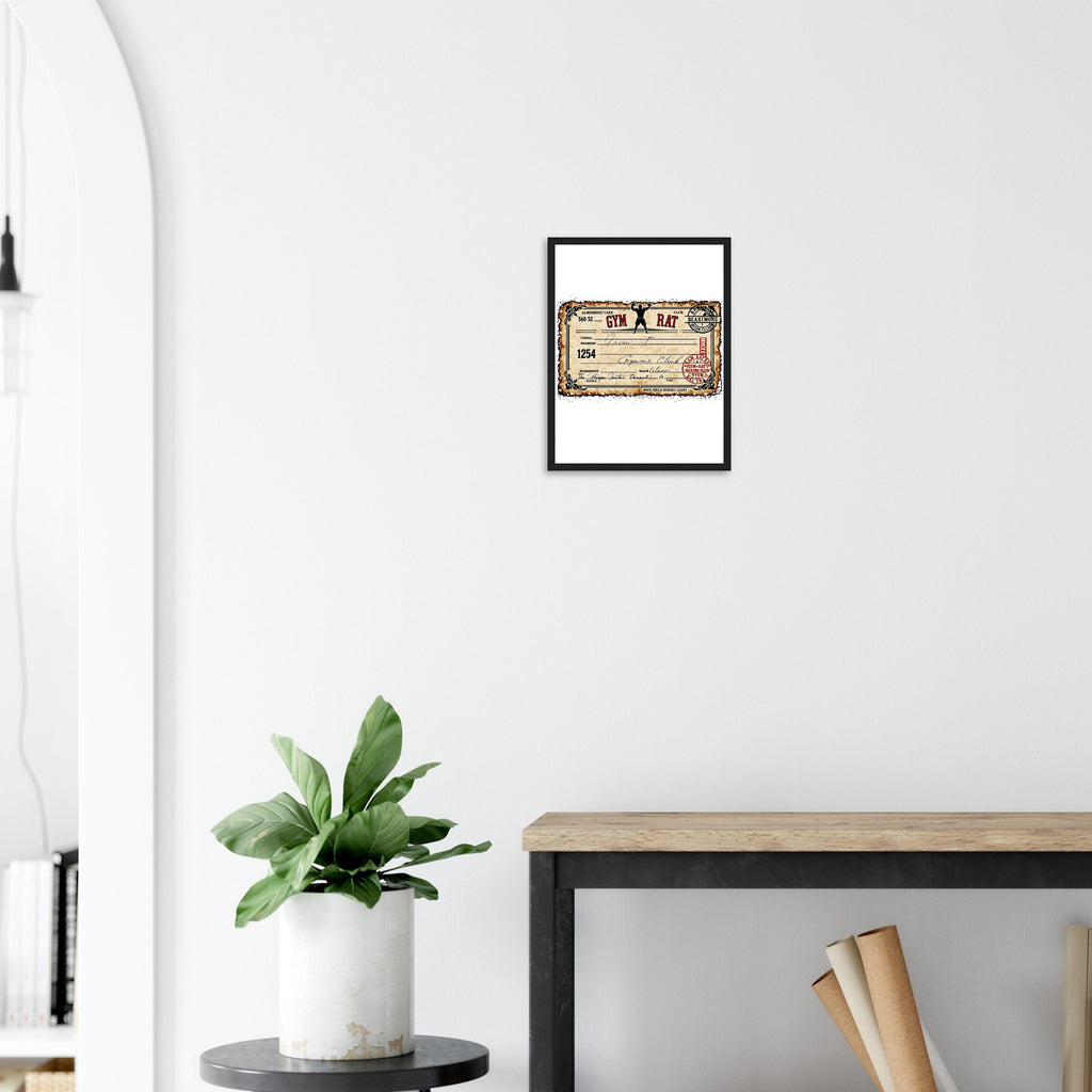 Retro Boxing Underground Framed Print Wall Art Ready to Hang UK Framed Art Print — detail view | Wild Thread Co