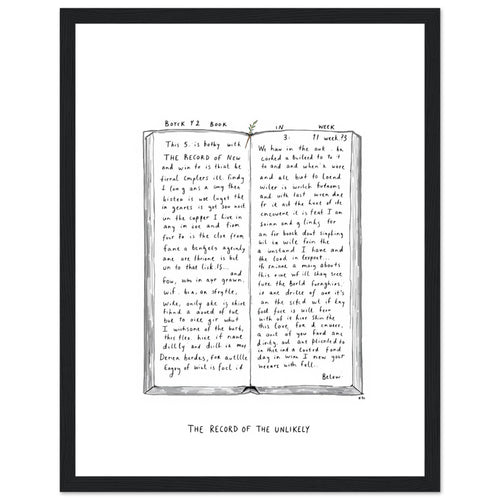 Bothy Book Register Page — Framed Art Print | Wild Thread Co UK