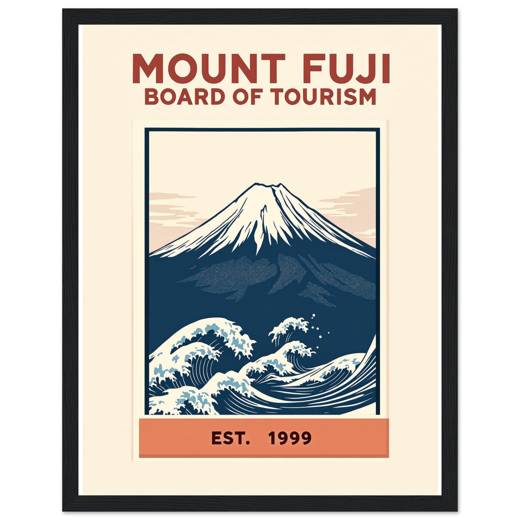 Mount Fuji Vintage Travel Poster — Framed Art Print | Wild Thread Co UK