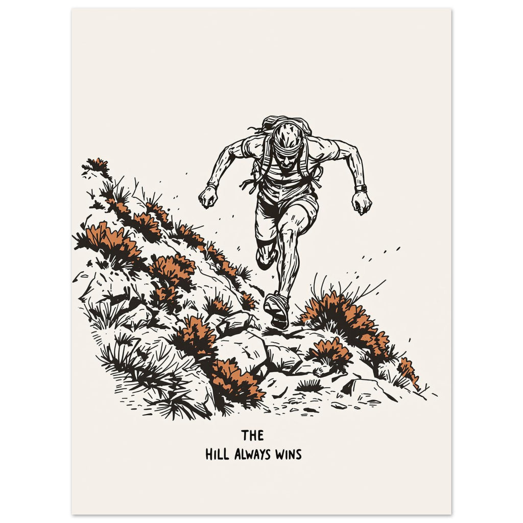 Trail Running A1 Fell Runner Gift Art Print Art Print — detail view | Wild Thread Co