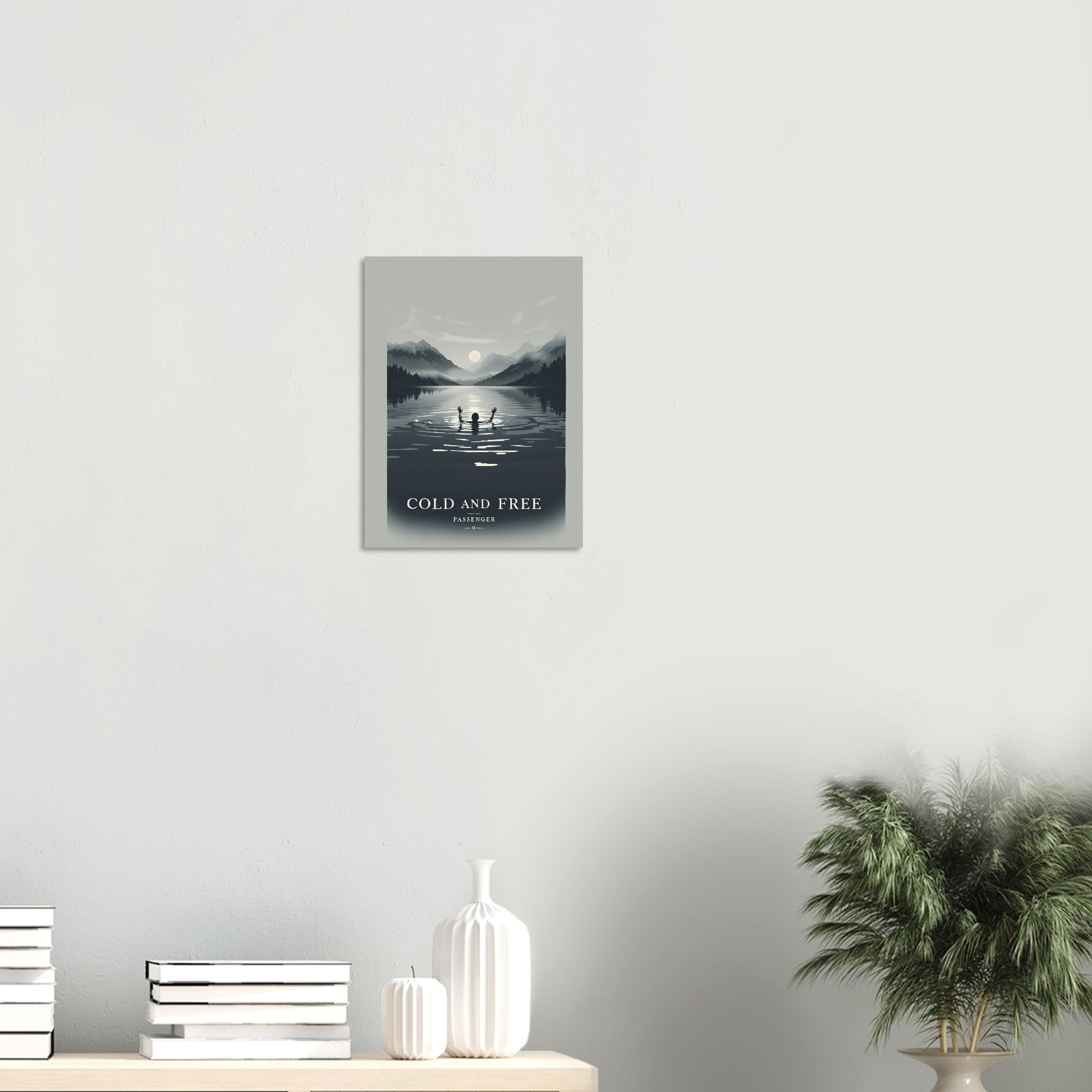 Wild Swimming Loch A1 Art Print Art Print — detail view | Wild Thread Co