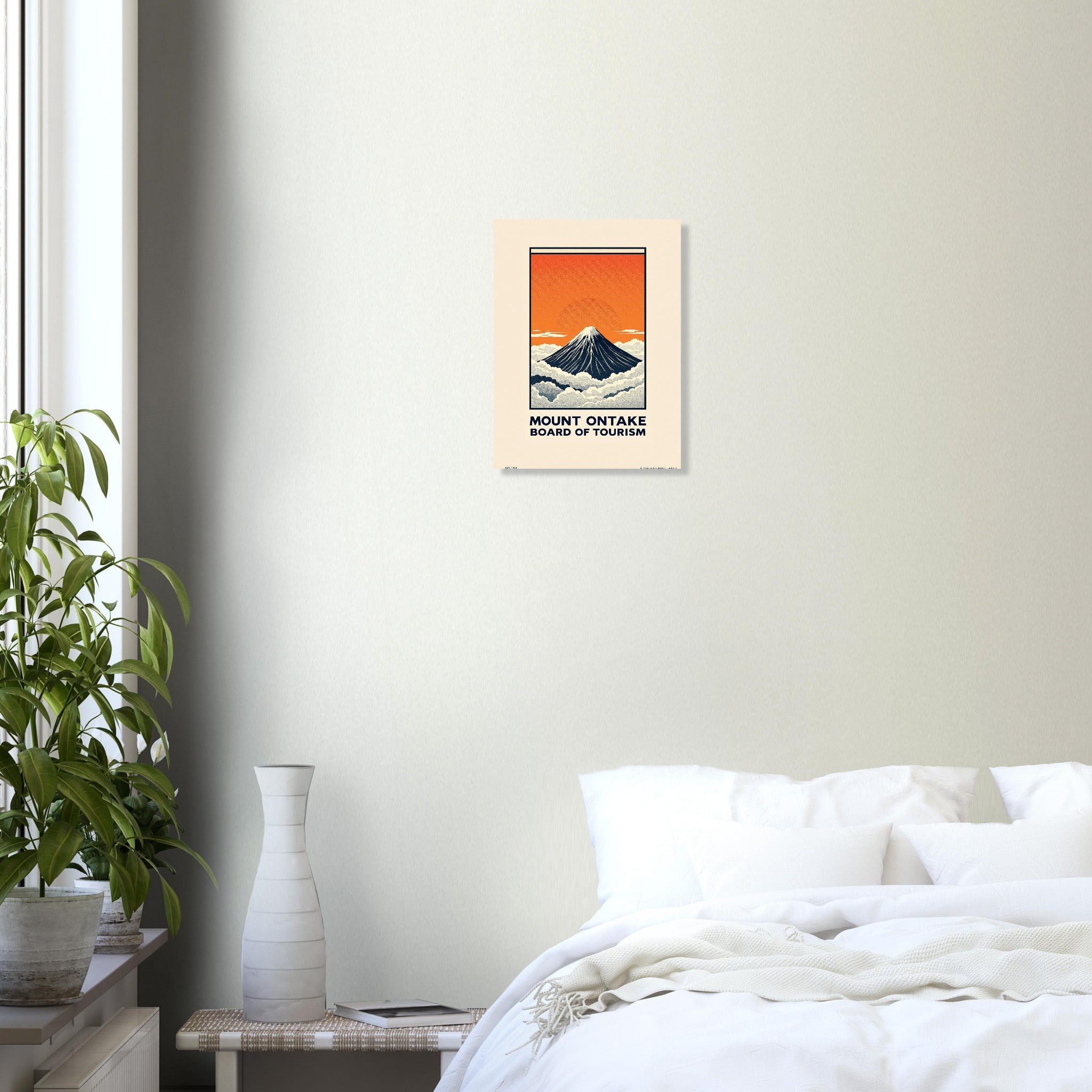 Mount Ontake Vintage Travel Poster Art Print — detail view | Wild Thread Co