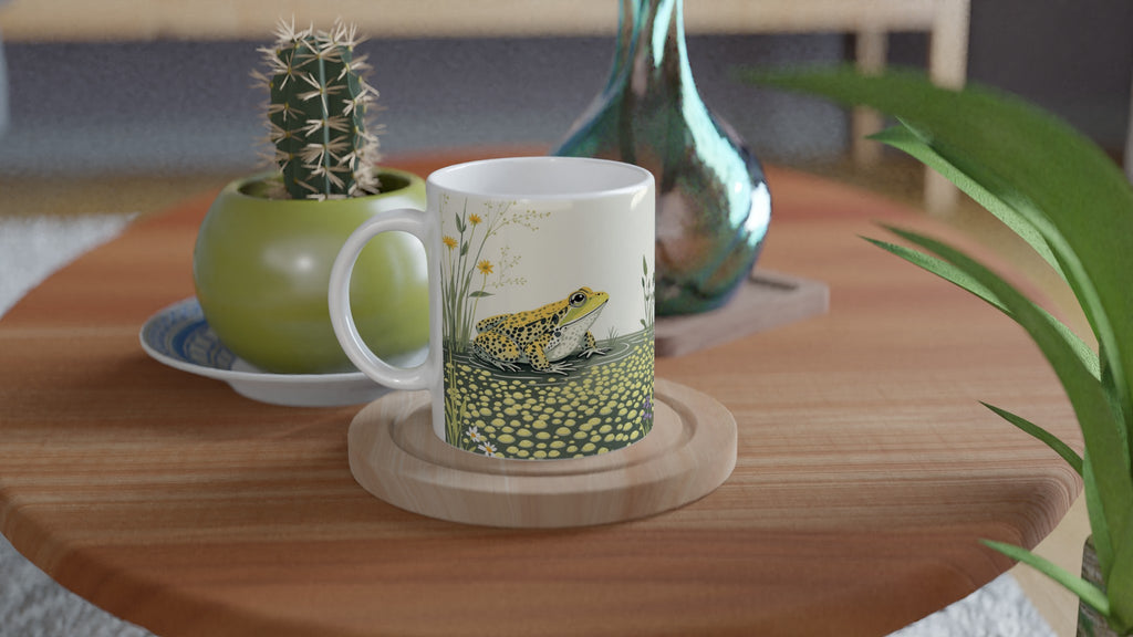 Common Frog Pond Spawn Spring Mug — detail view | Wild Thread Co