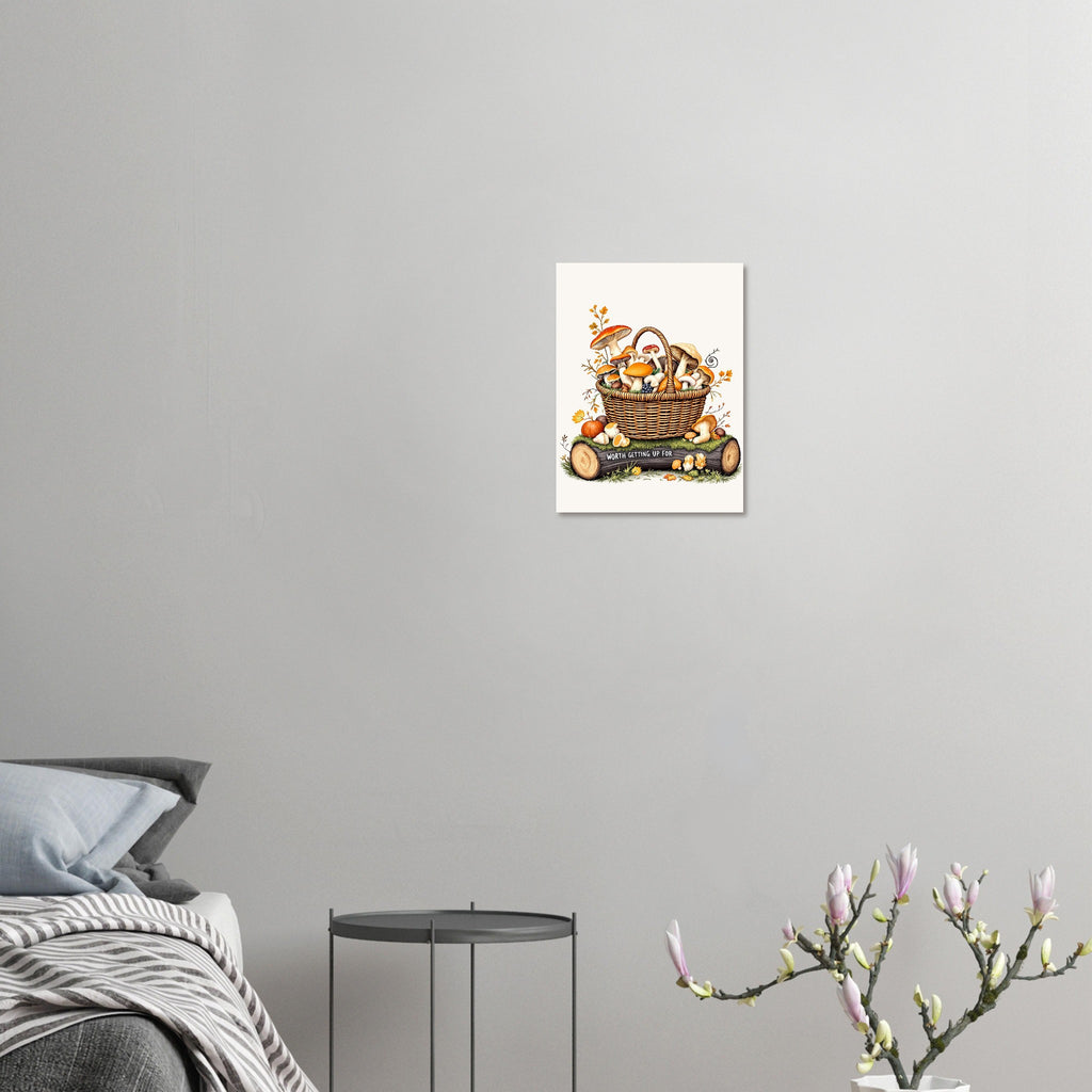 Foraged Mushroom Basket Art Art Print Poster Wall Art UK — Art Print | Wild Thread Co