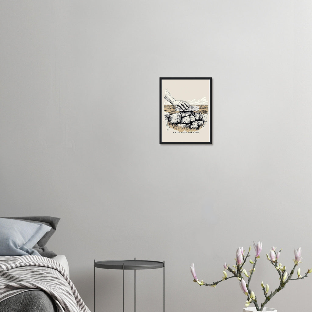 Dry Stone Walling Framed Art Print — detail view | Wild Thread Co