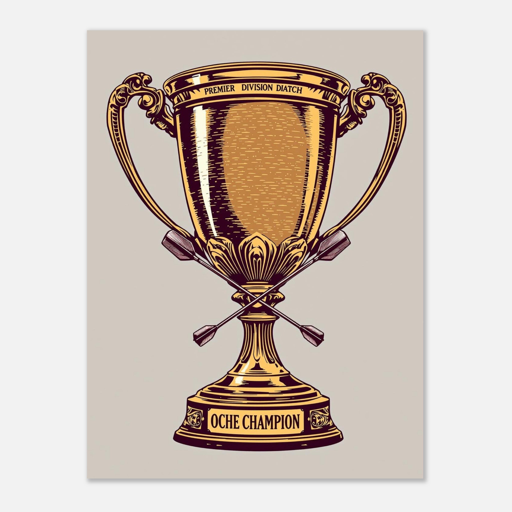 1970s Darts Trophy Pub Culture Art Print Poster Wall Art UK — Art Print | Wild Thread Co