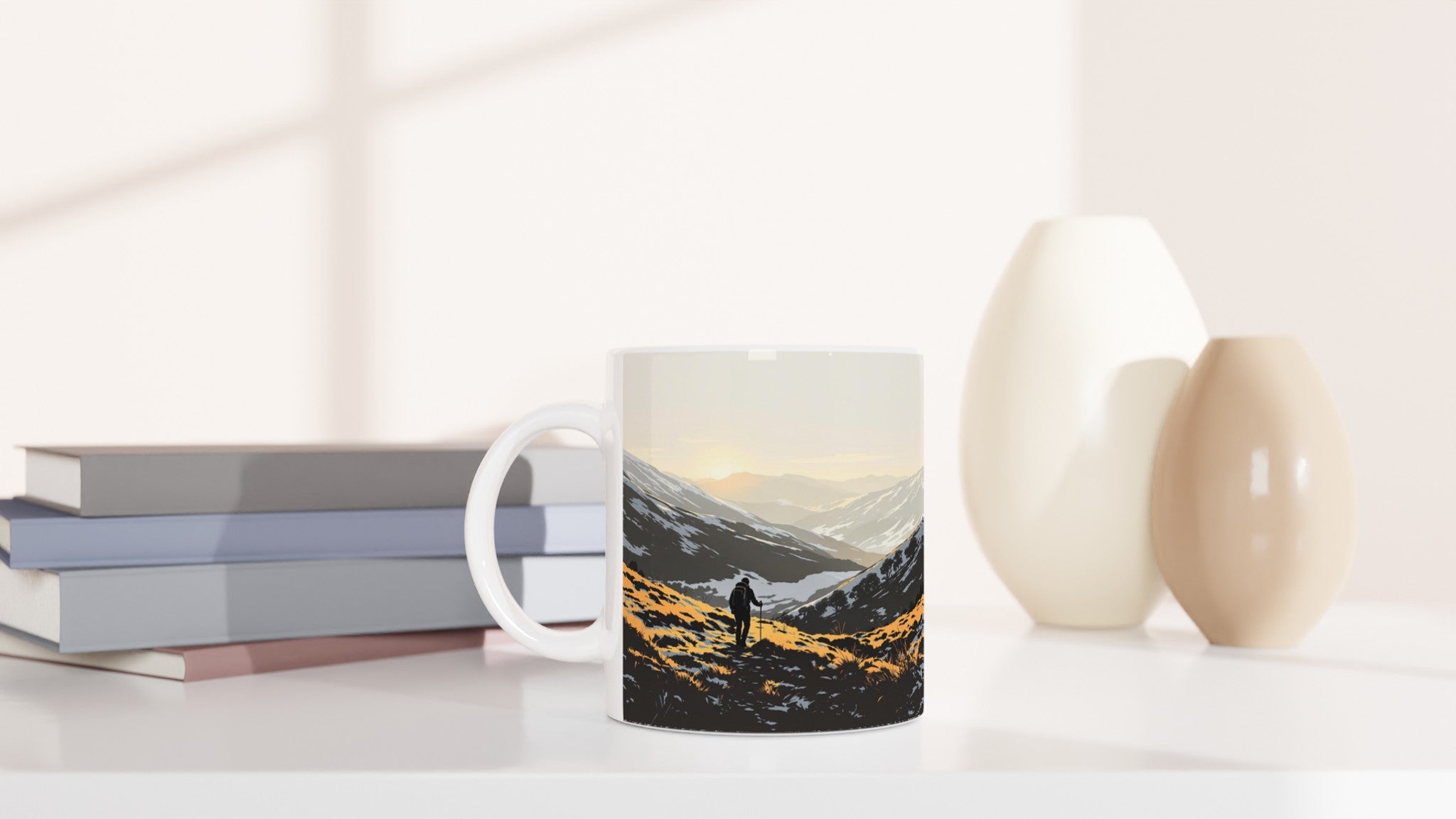 Welsh Hills Walker Mug — detail view | Wild Thread Co