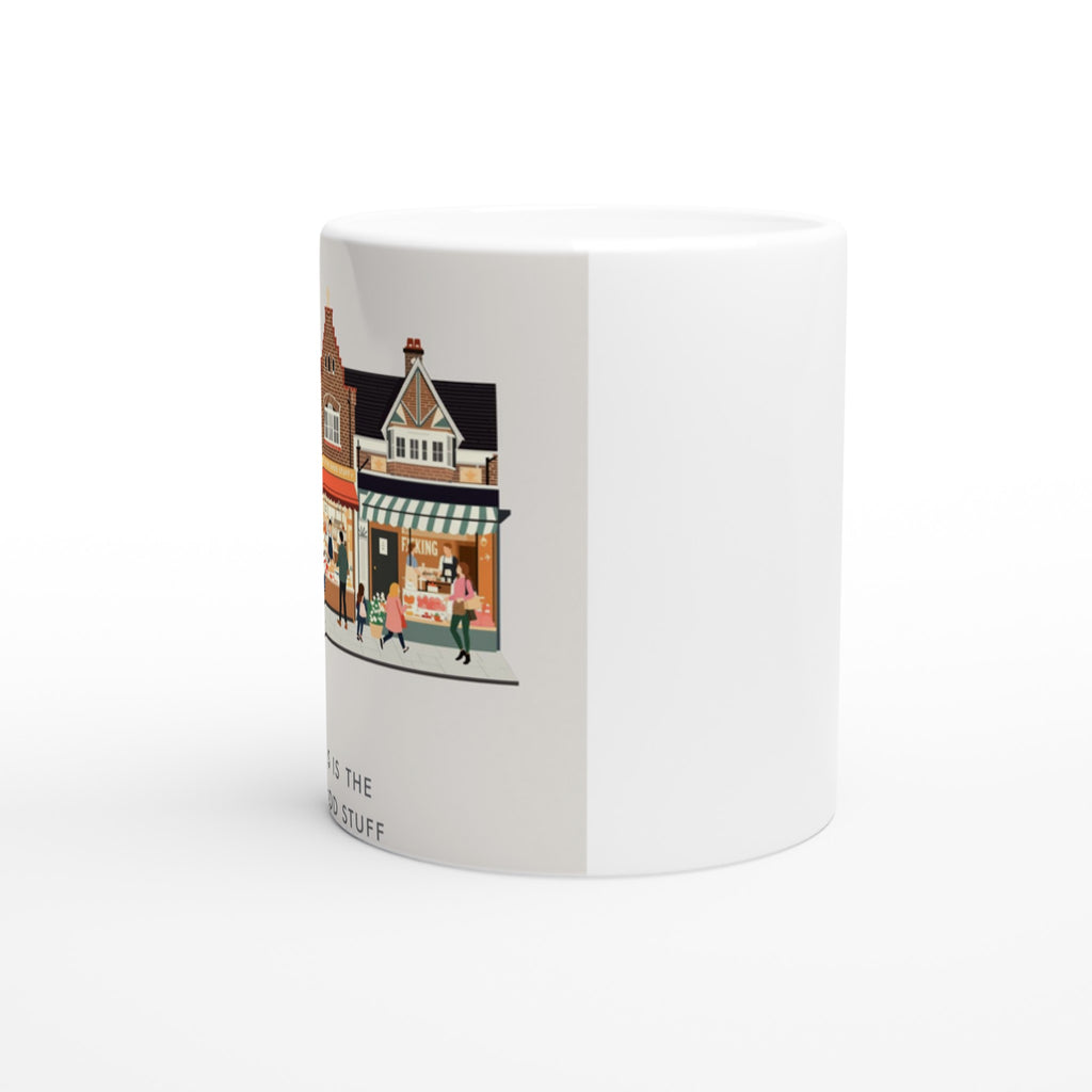 Yorkshire Market Town Saturday Morning Mug — detail view | Wild Thread Co