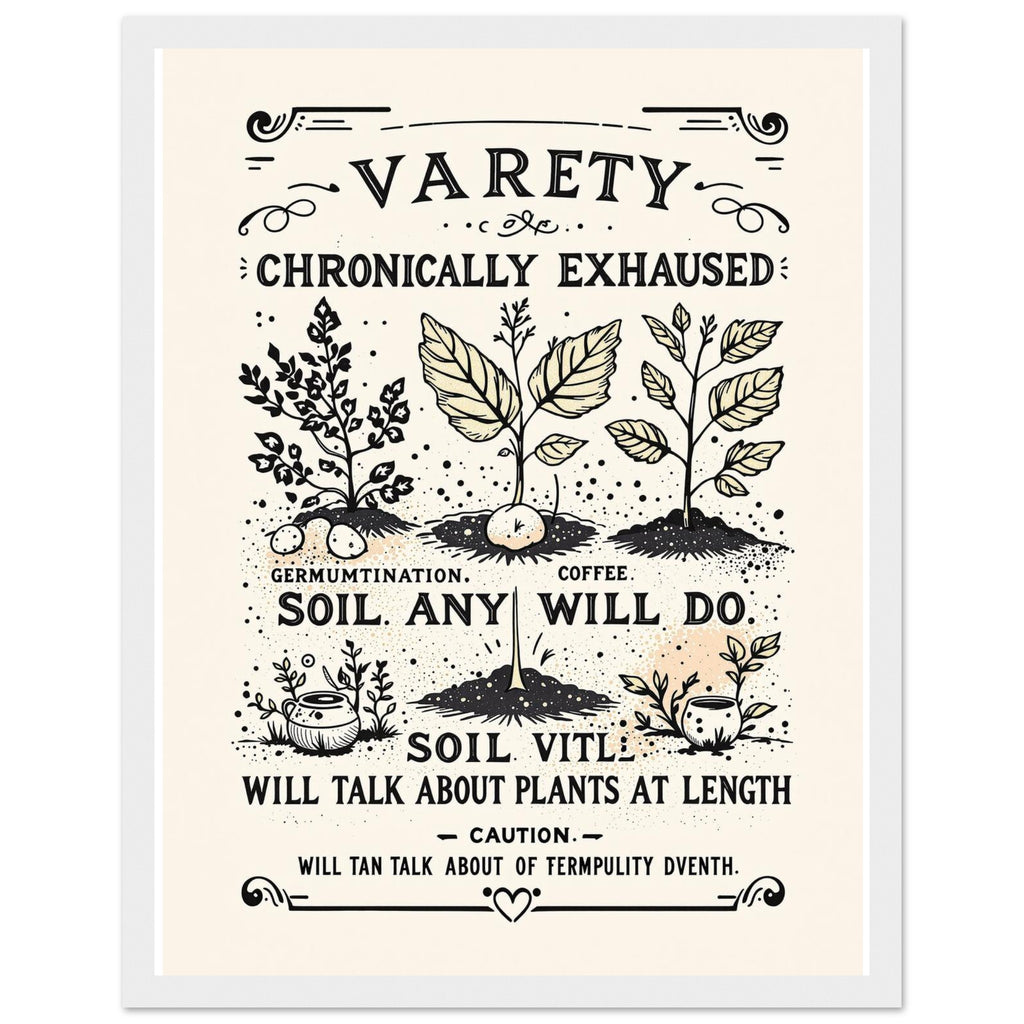 Gardener Seed Packet Spoof Framed Print — Framed Art Print | Wild Thread Co