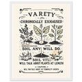 Gardener Seed Packet Spoof Framed Print — Framed Art Print | Wild Thread Co