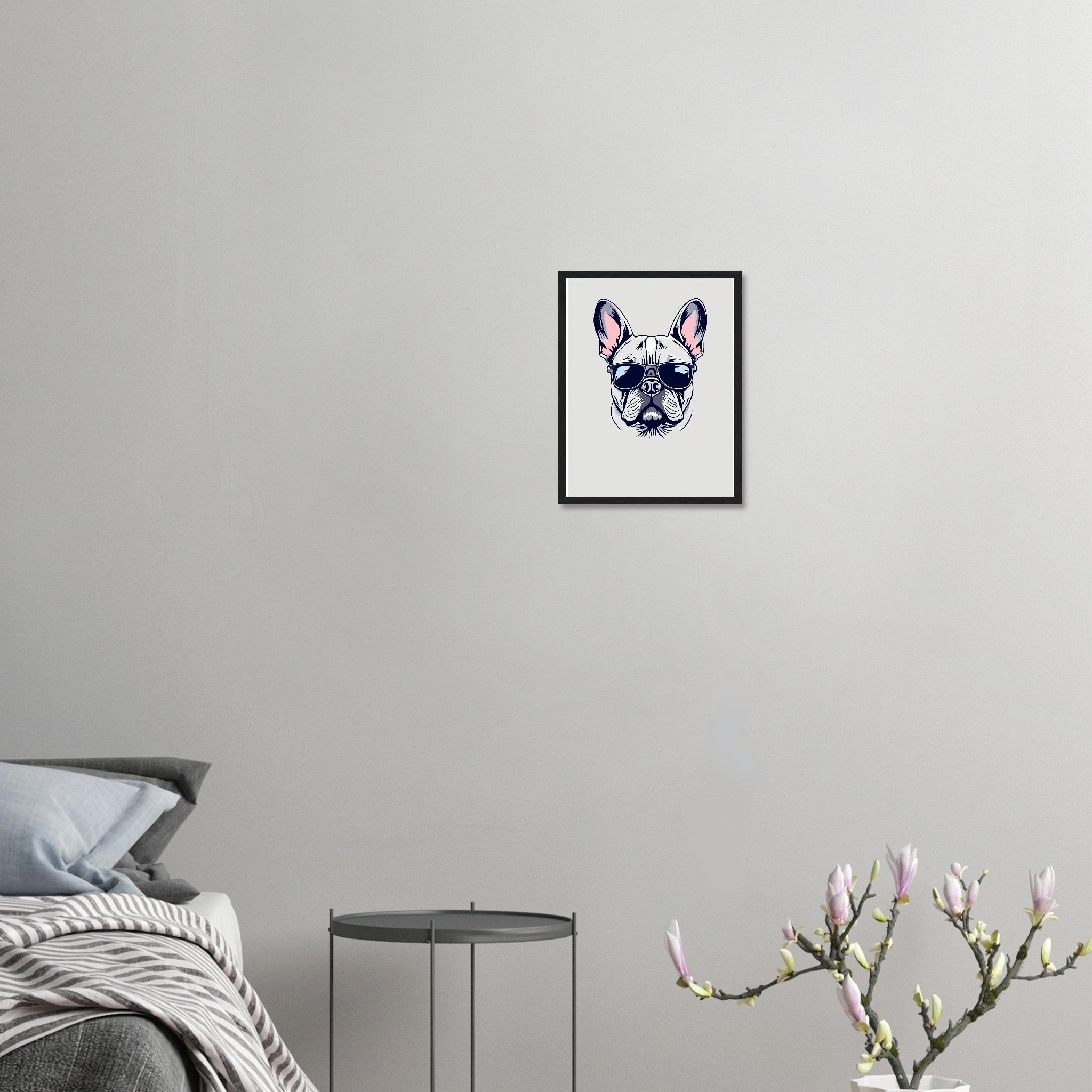 French Bulldog Cool Framed Print Wall Art Ready to Hang UK — Framed Art Print | Wild Thread Co