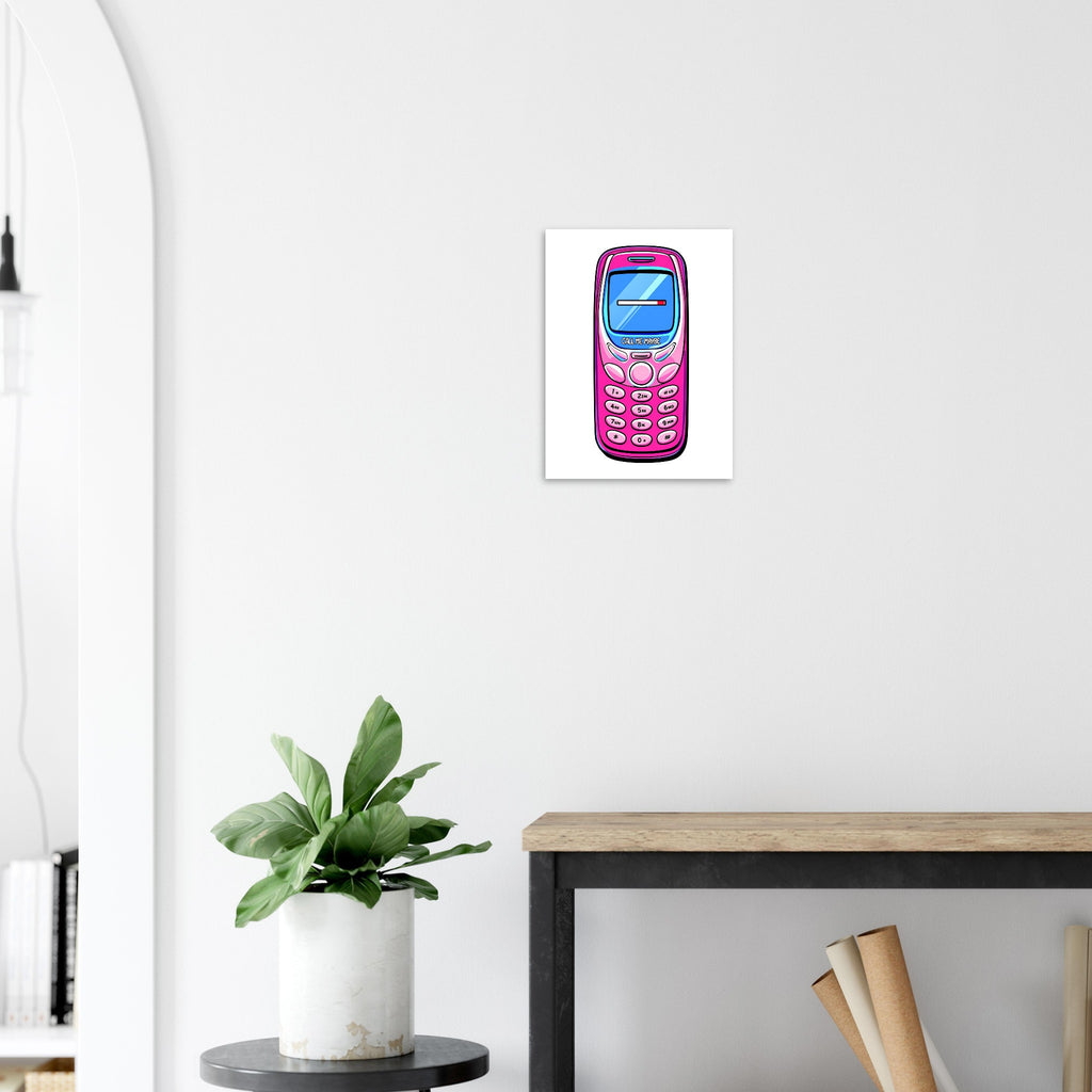 Y2k Flip Phone Nostalgia Art Print Art Print — detail view | Wild Thread Co