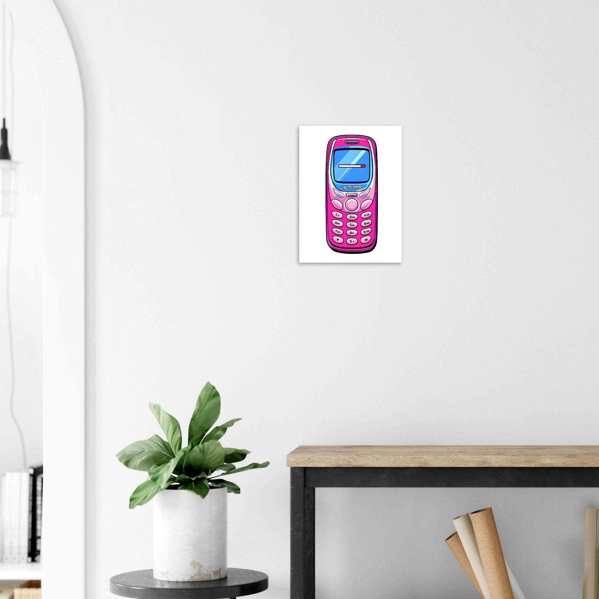 Y2k Flip Phone Nostalgia Art Print Art Print — detail view | Wild Thread Co