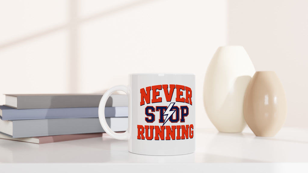 Retro Sports Running Heritage Mug — detail view | Wild Thread Co