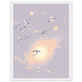 Swift Summer Evening Sky Framed Art Print — detail view | Wild Thread Co