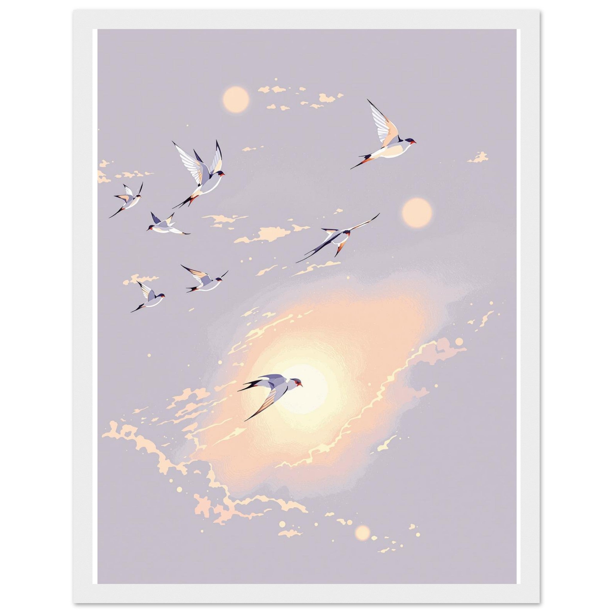 Swift Summer Evening Sky Framed Print — Framed Art Print | Wild Thread Co