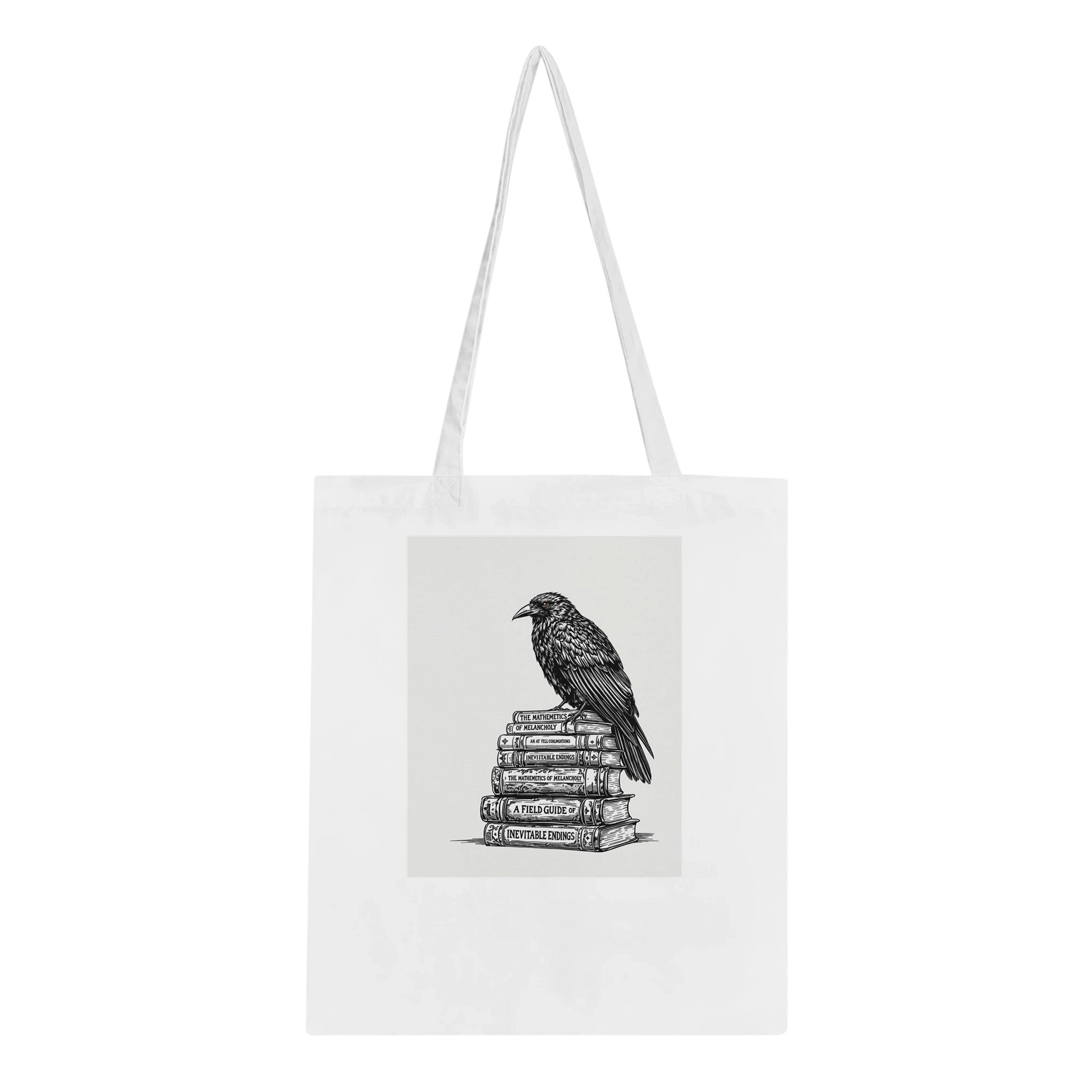 Dark Academia Raven Library Tote Bag Cotton Shopper UK — Tote Bag | Wild Thread Co UK