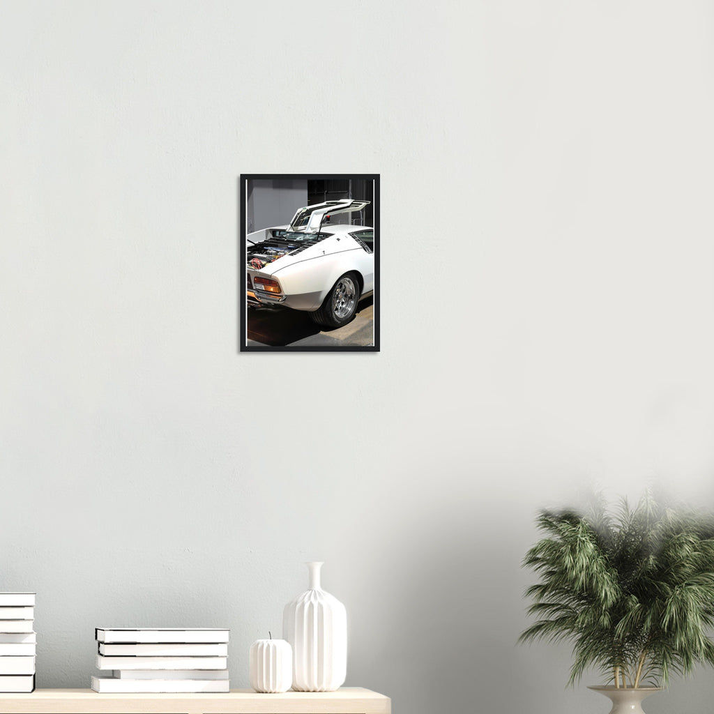 De Tomaso Mangusta Framed Art Print — detail view | Wild Thread Co