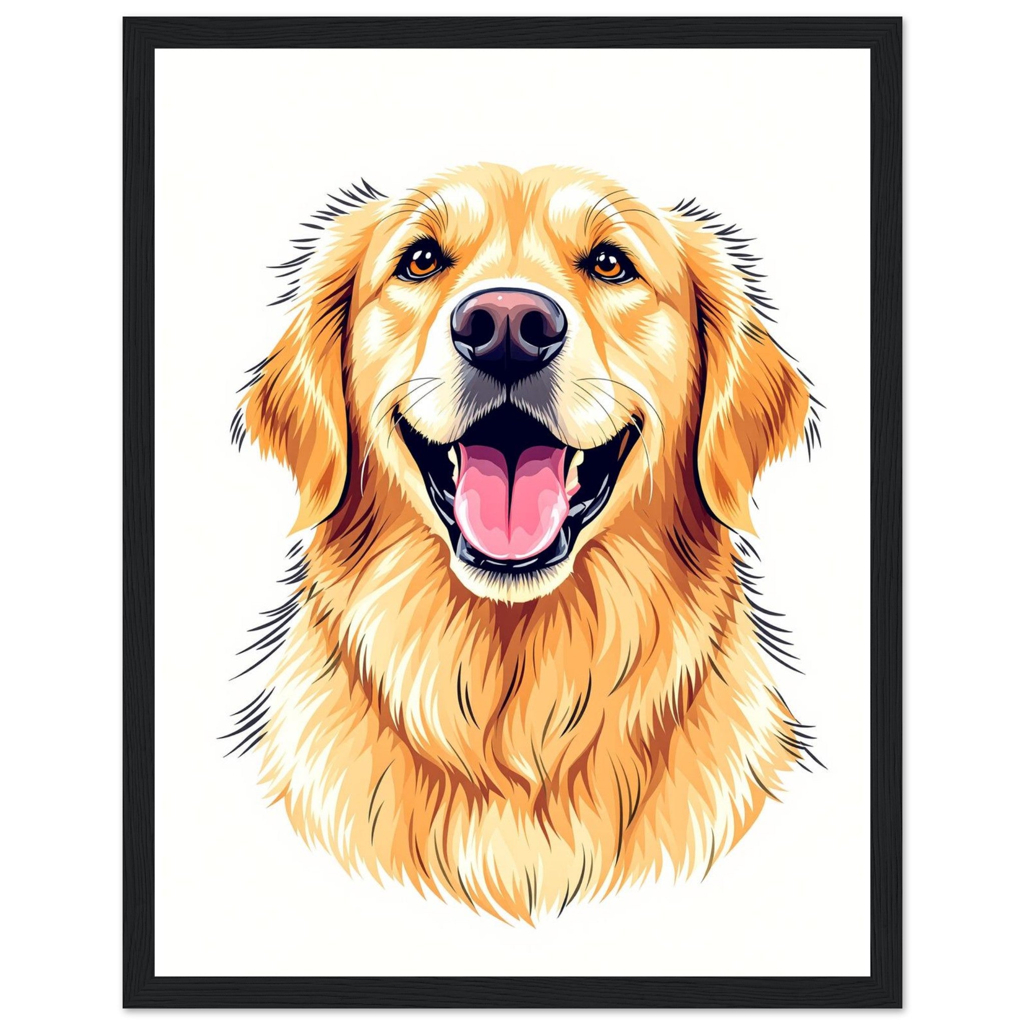 Golden Retriever Smile — Framed Art Print | Wild Thread Co UK