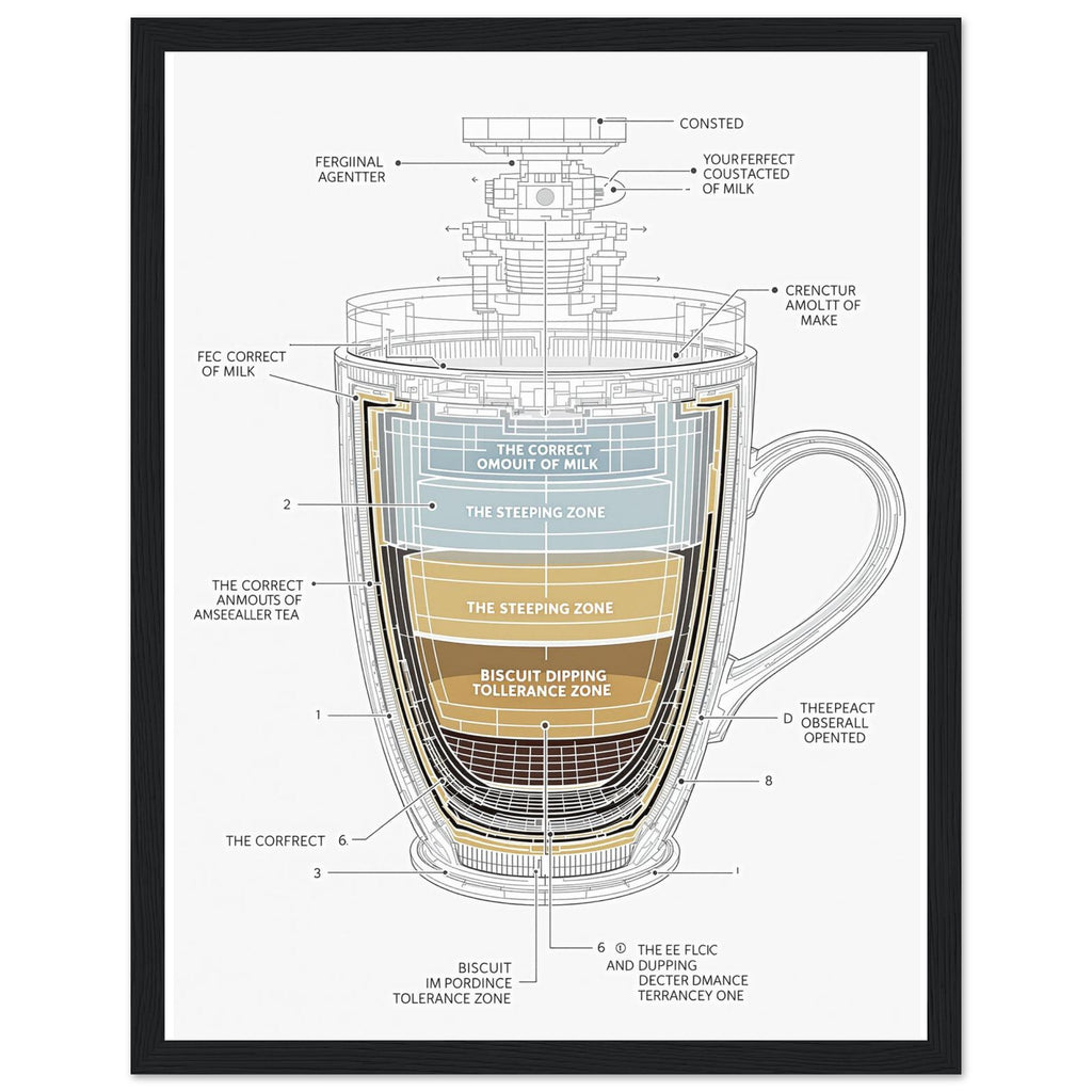 Tea Engineering Cross-section — Framed Art Print | Wild Thread Co UK