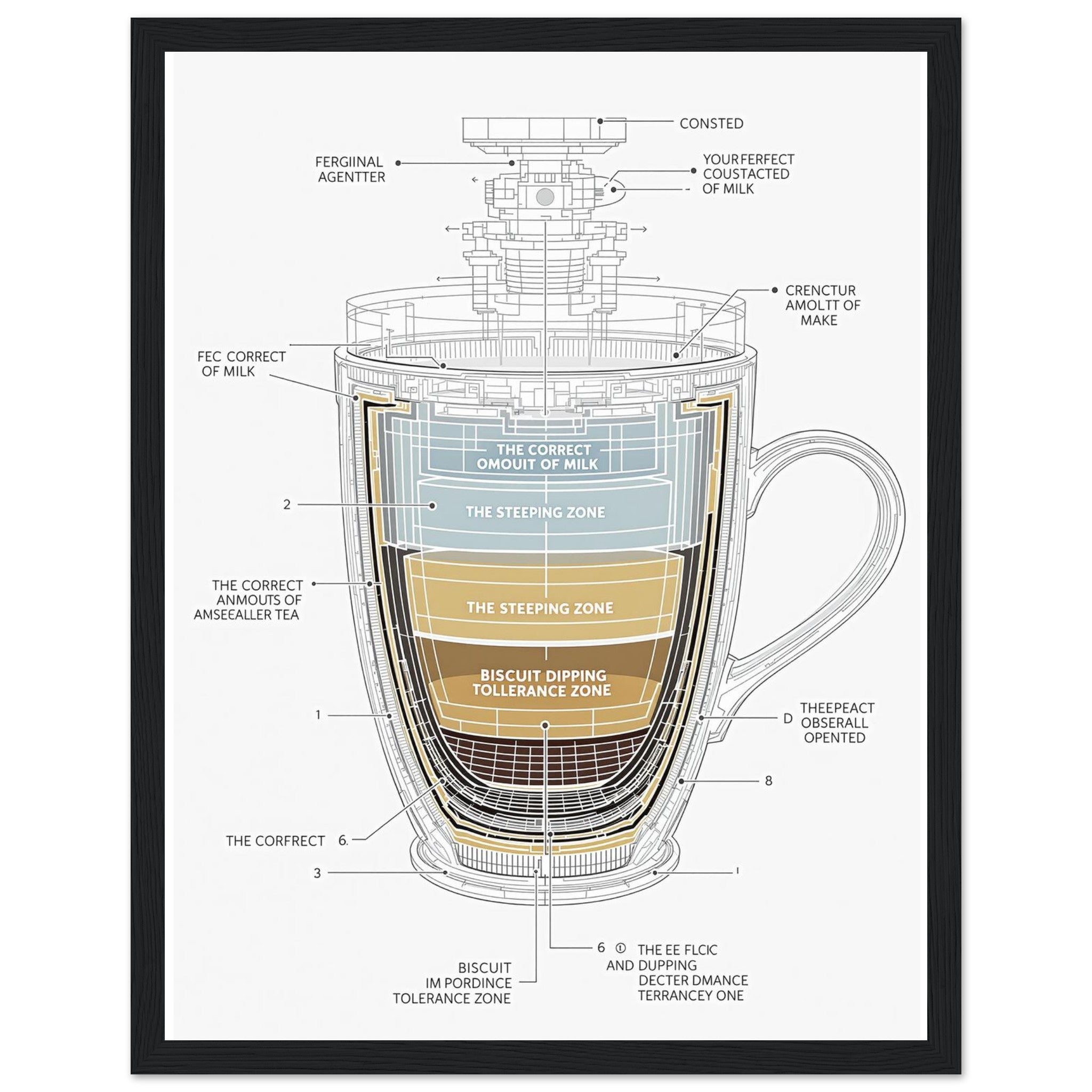 Tea Engineering Cross-section — Framed Art Print | Wild Thread Co UK