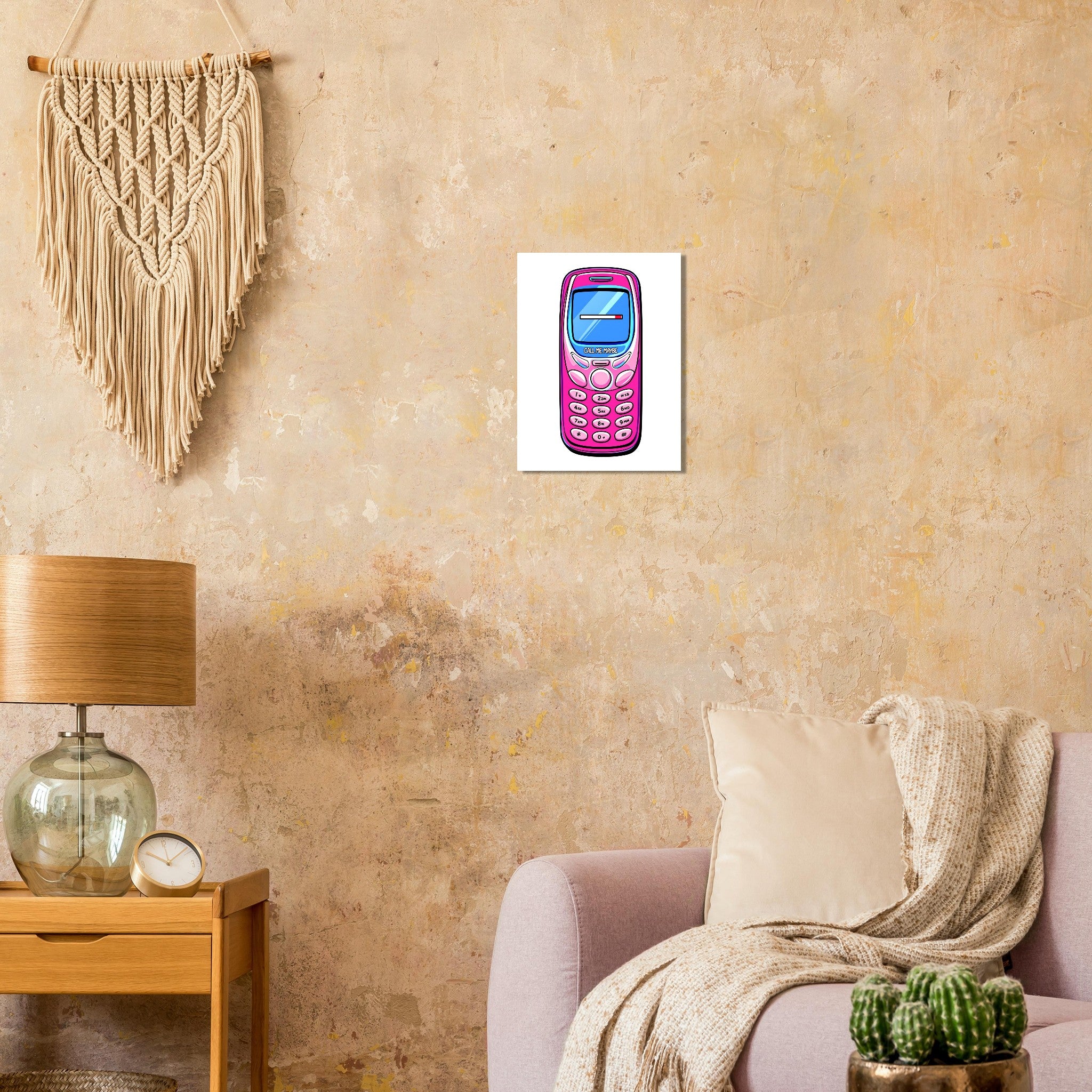 Y2k Flip Phone Nostalgia Art Print Art Print — detail view | Wild Thread Co