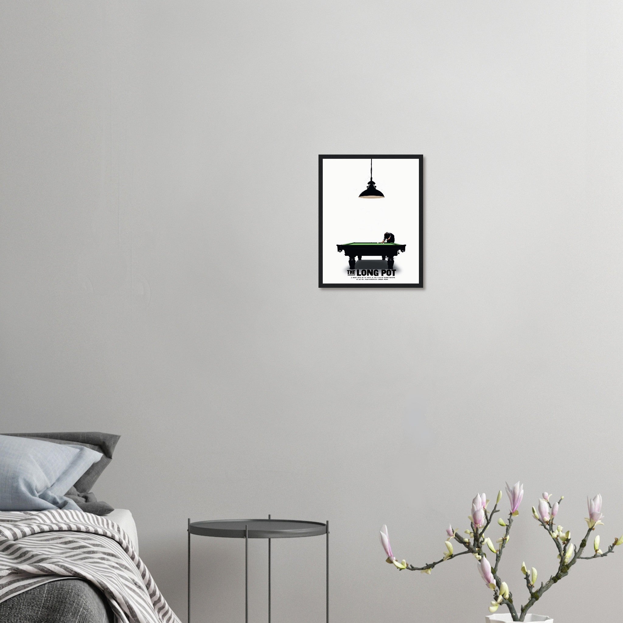 Retro Snooker Hustle Framed Print Wall Art Ready to Hang UK Framed Art Print — detail view | Wild Thread Co