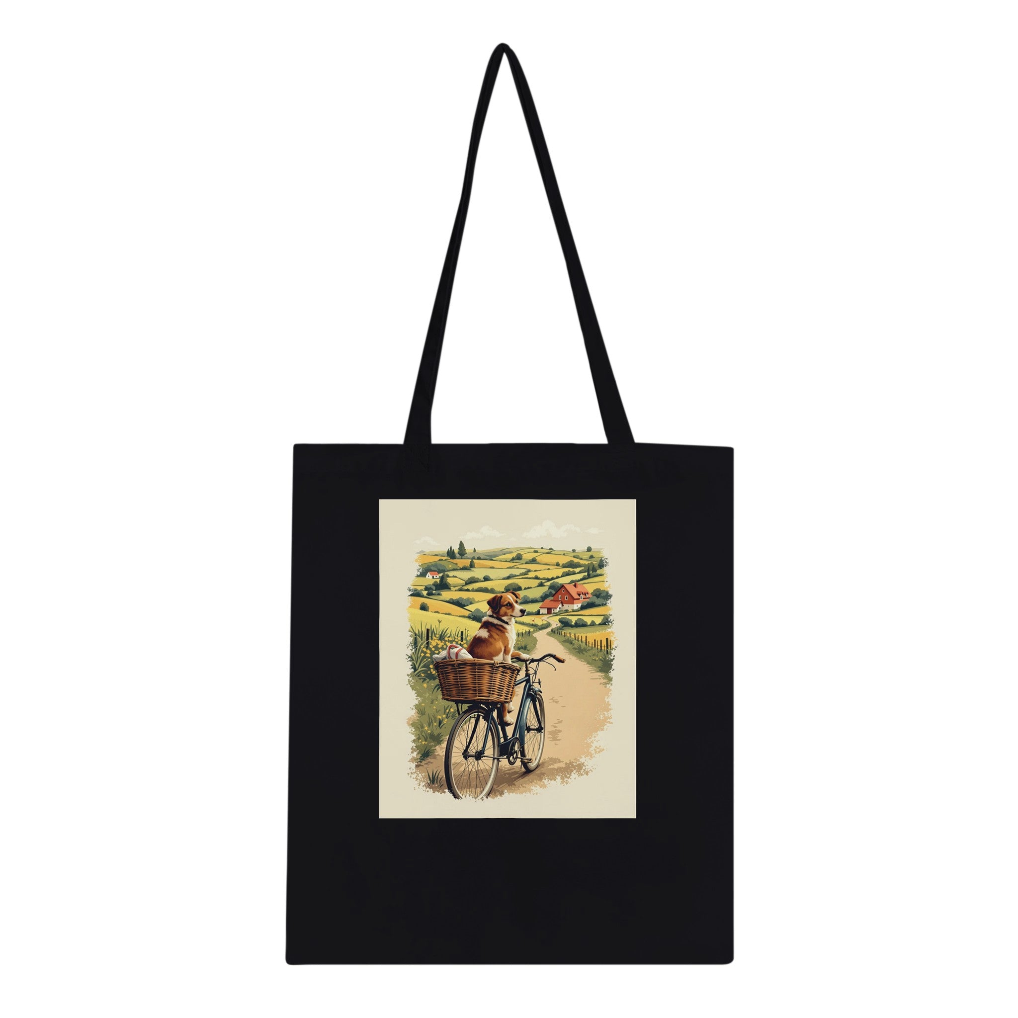 Dog And Bicycle Tote Bag Cotton Shopper UK — Tote Bag | Wild Thread Co