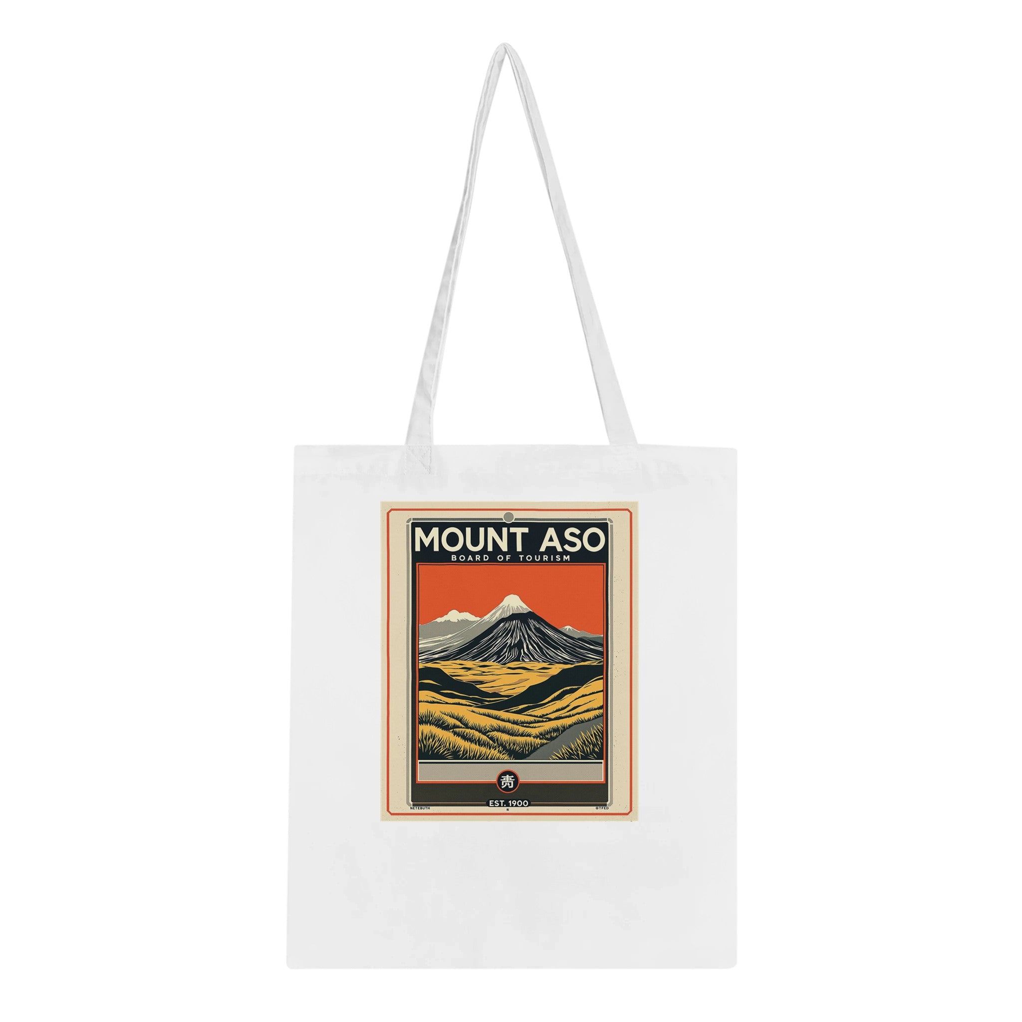 Mount Aso Vintage Travel Poster — Tote Bag | Wild Thread Co UK