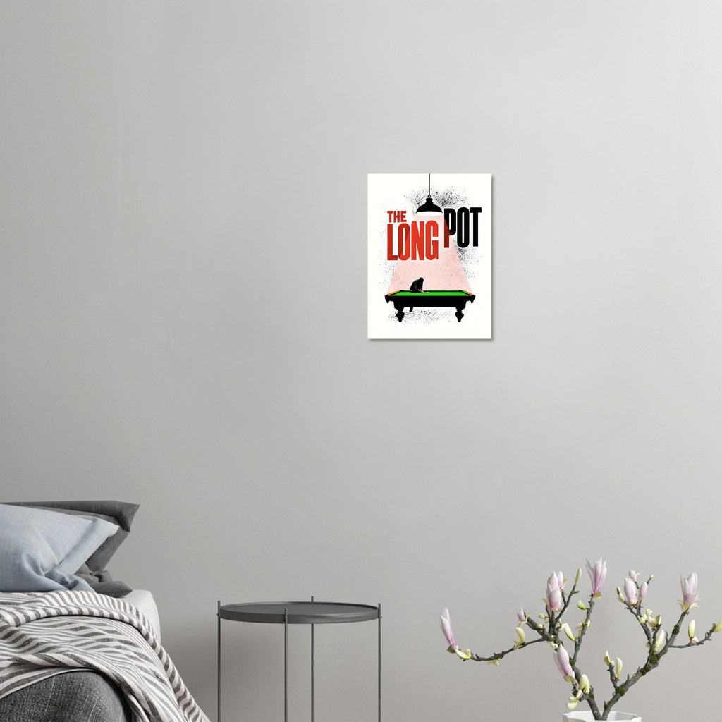 The Long Pot Film Noir Snooker A1 Art Print Art Print — detail view | Wild Thread Co