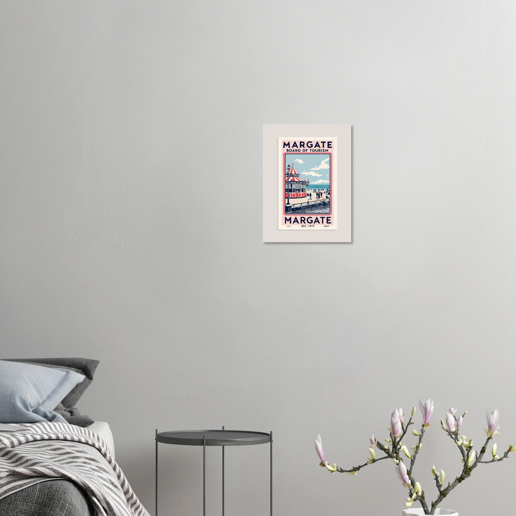 Margate Vintage Travel Poster Art Print — detail view | Wild Thread Co