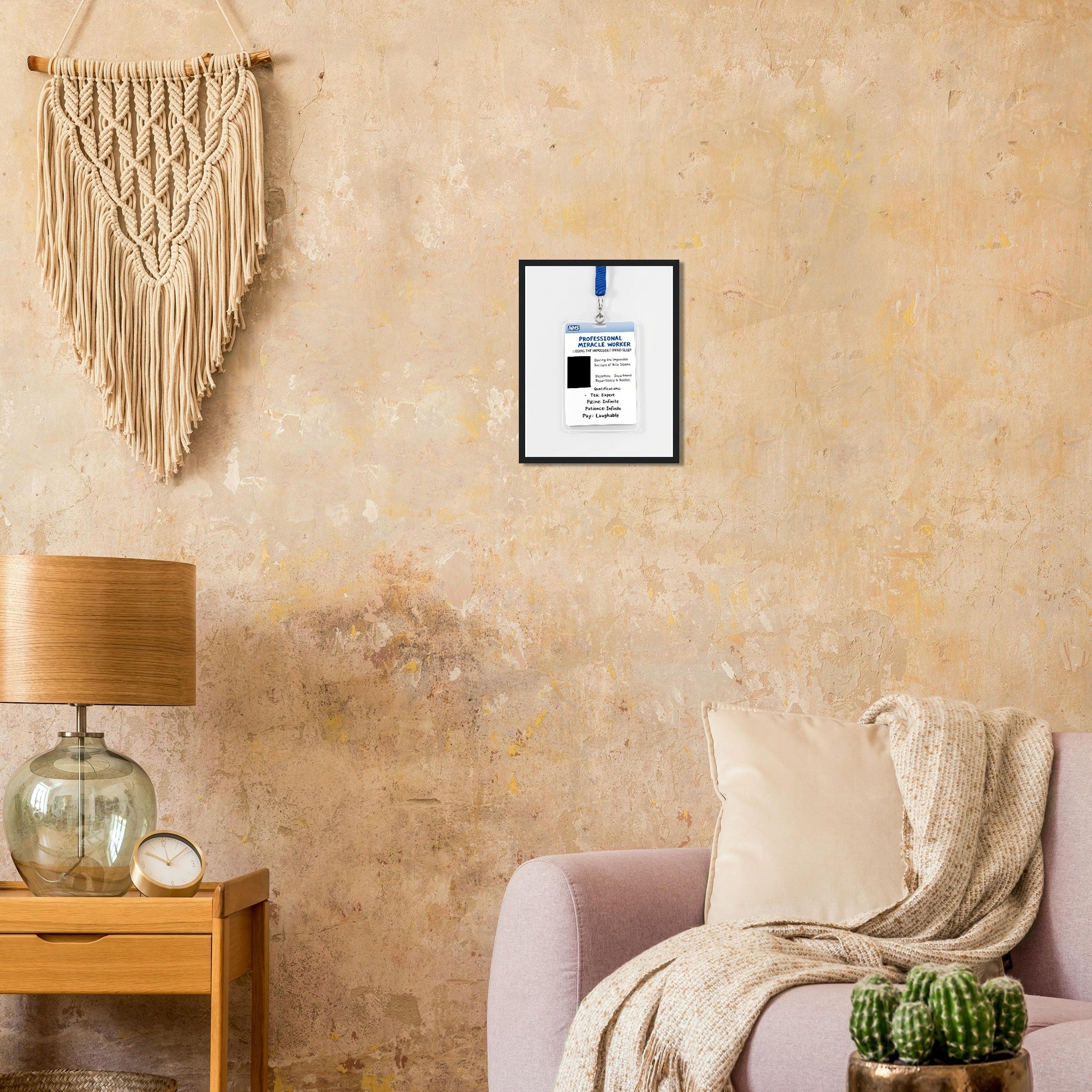 Nurse Nhs Framed Print Wall Art Ready to Hang UK Framed Art Print — detail view | Wild Thread Co
