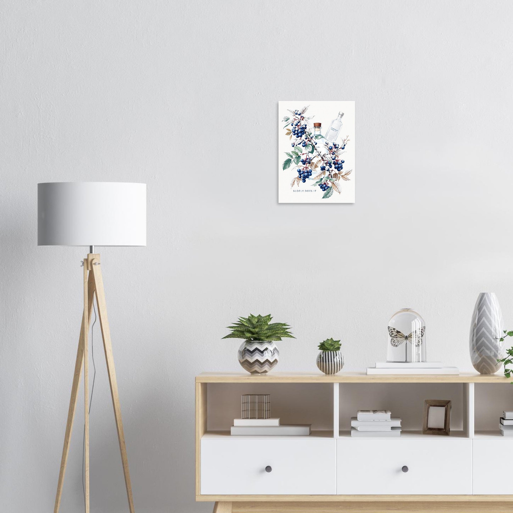 Sloe Gin A1 Blackthorn Berry Frost Art UK Art Print Poster Wall Art UK UK Gift — Art Print | Wild Thread Co UK