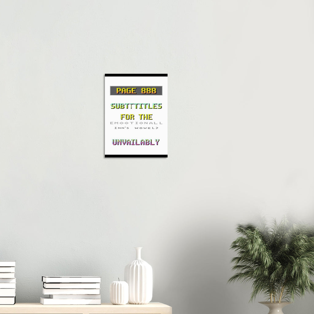 Ceefax Teletext A1 Art Print Art Print — detail view | Wild Thread Co