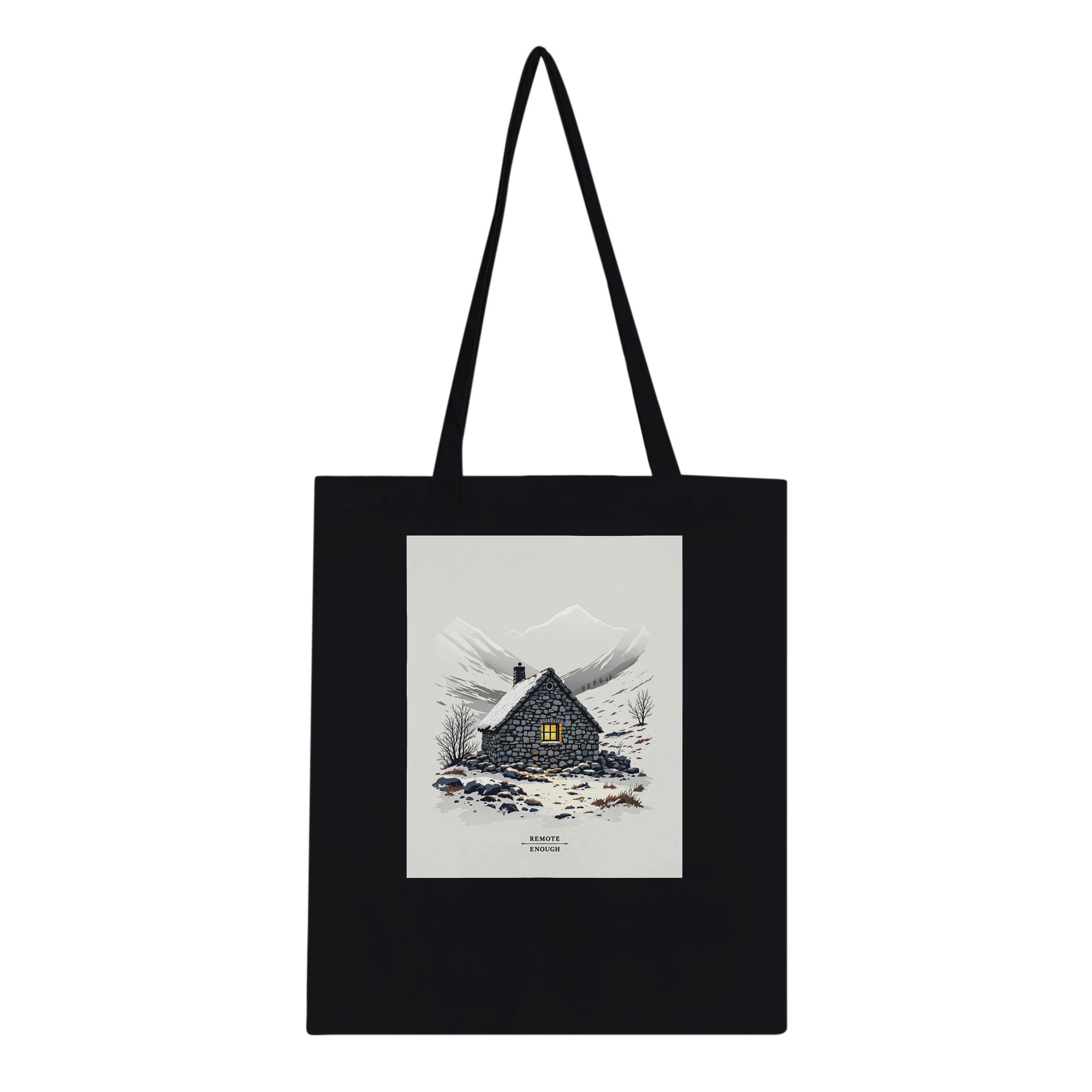 Mountain Bothy Tote Bag Cotton Shopper UK Tote Bag — detail view | Wild Thread Co