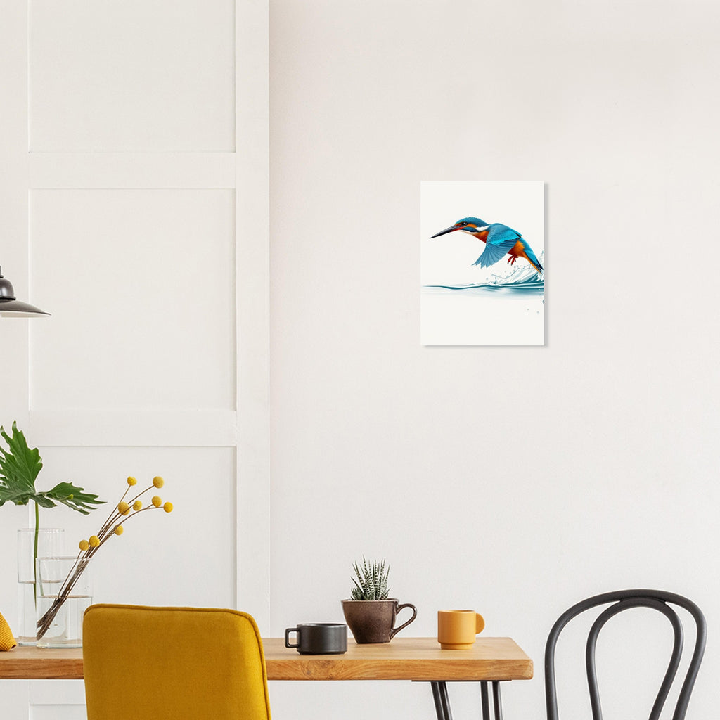 kingfisher dive Art Print Poster Wall Art UK — Art Print | Wild Thread Co