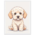 Cockapoo Fluffy Framed Art Print — detail view | Wild Thread Co