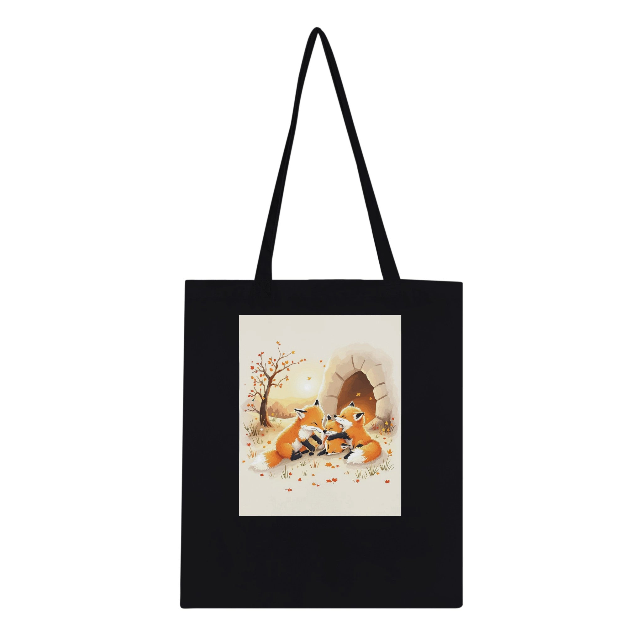 Fox Cubs Playing Tote Bag Cotton Shopper UK — Tote Bag | Wild Thread Co