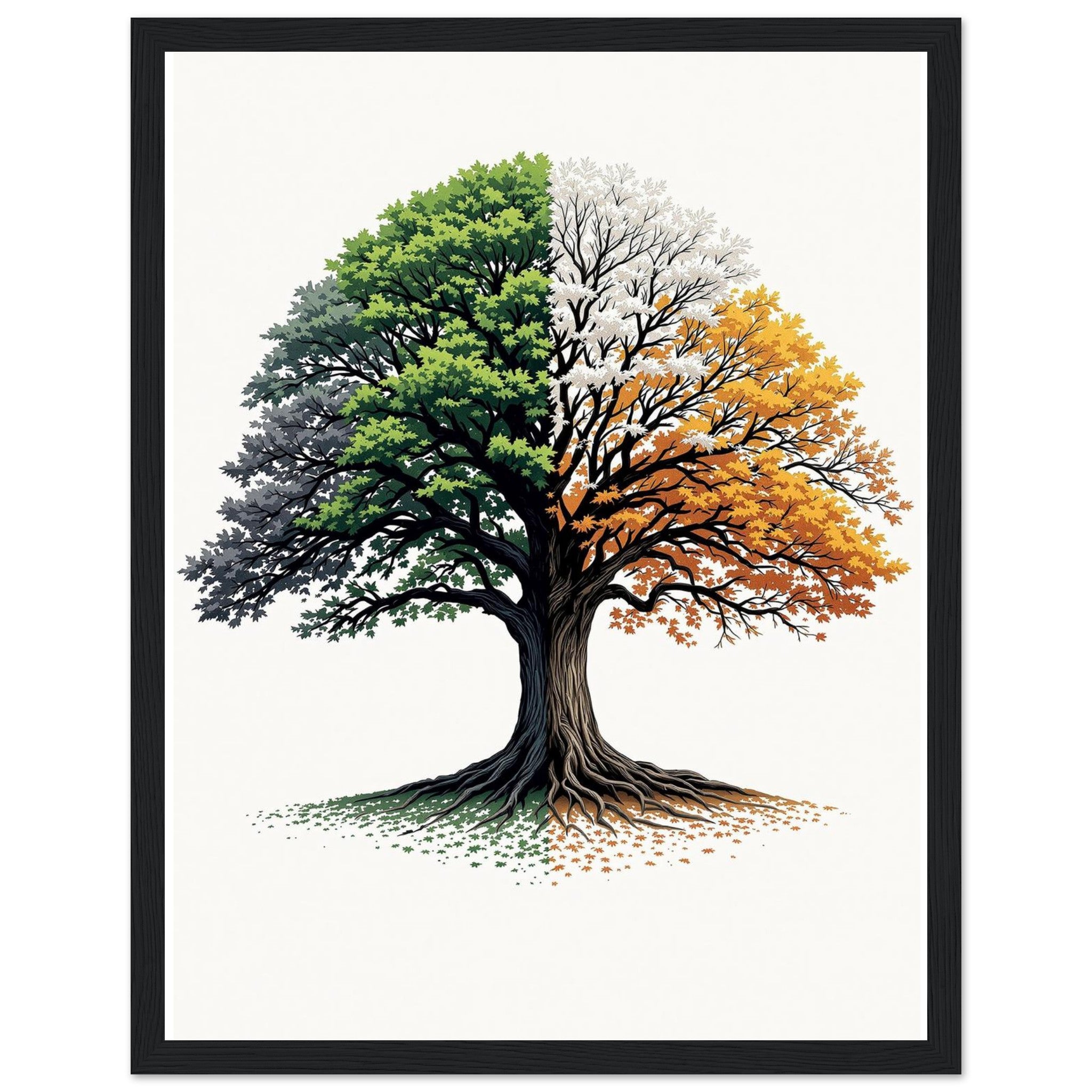 Oak Tree Four Seasons — Print Material | Wild Thread Co UK