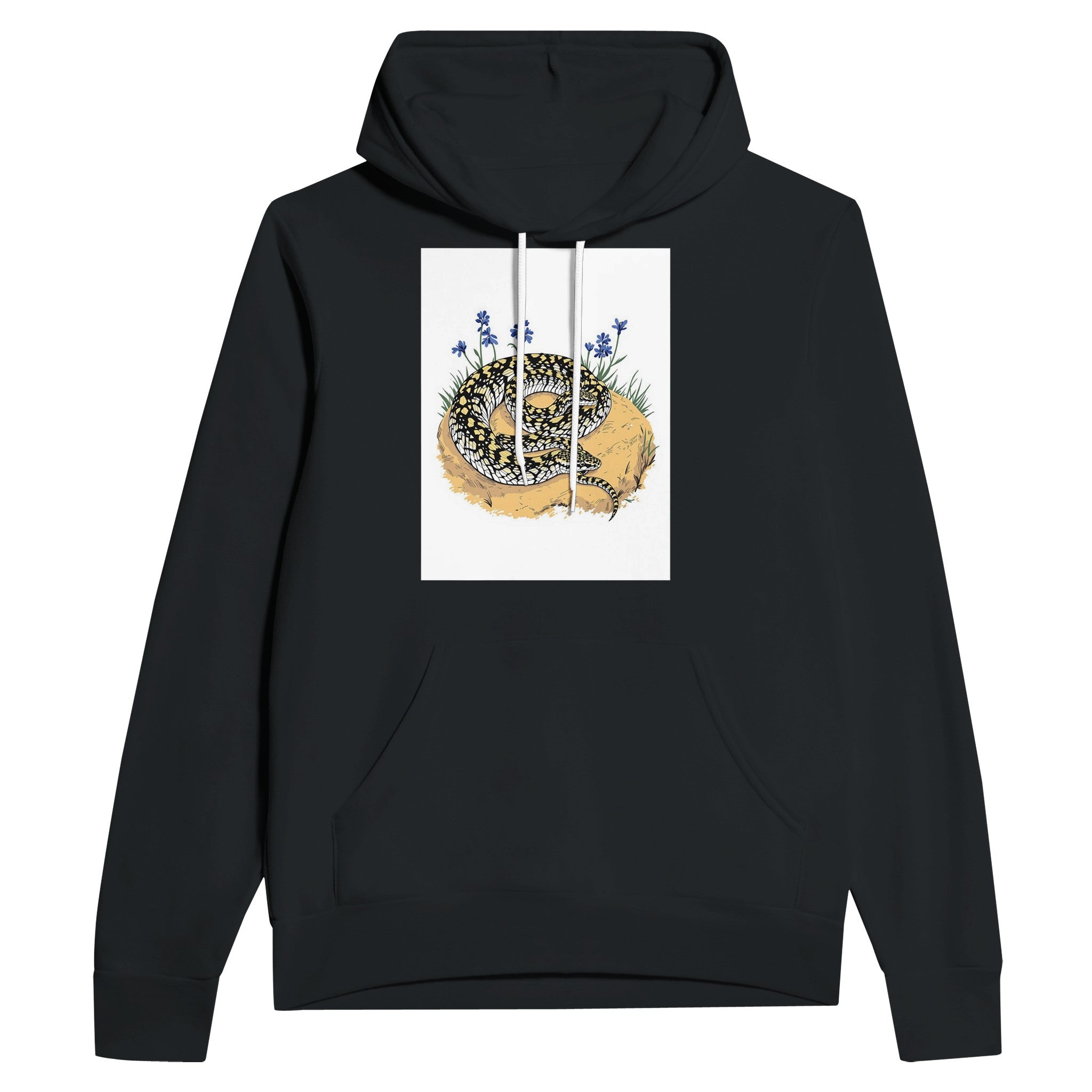 Adder Snake Lover Gift British Reptile Hoodie Navy - Wild Thread Co