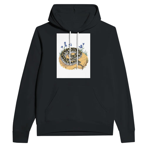 Adder Snake Lover Gift British Reptile Hoodie Navy - Wild Thread Co