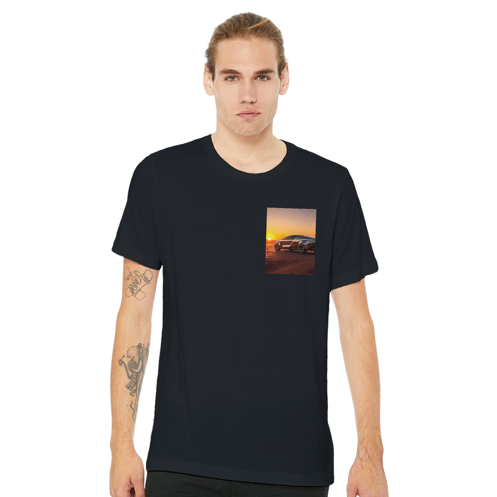 Tesla Cybertruck Mars UK Gift T-Shirt — detail view | Wild Thread Co