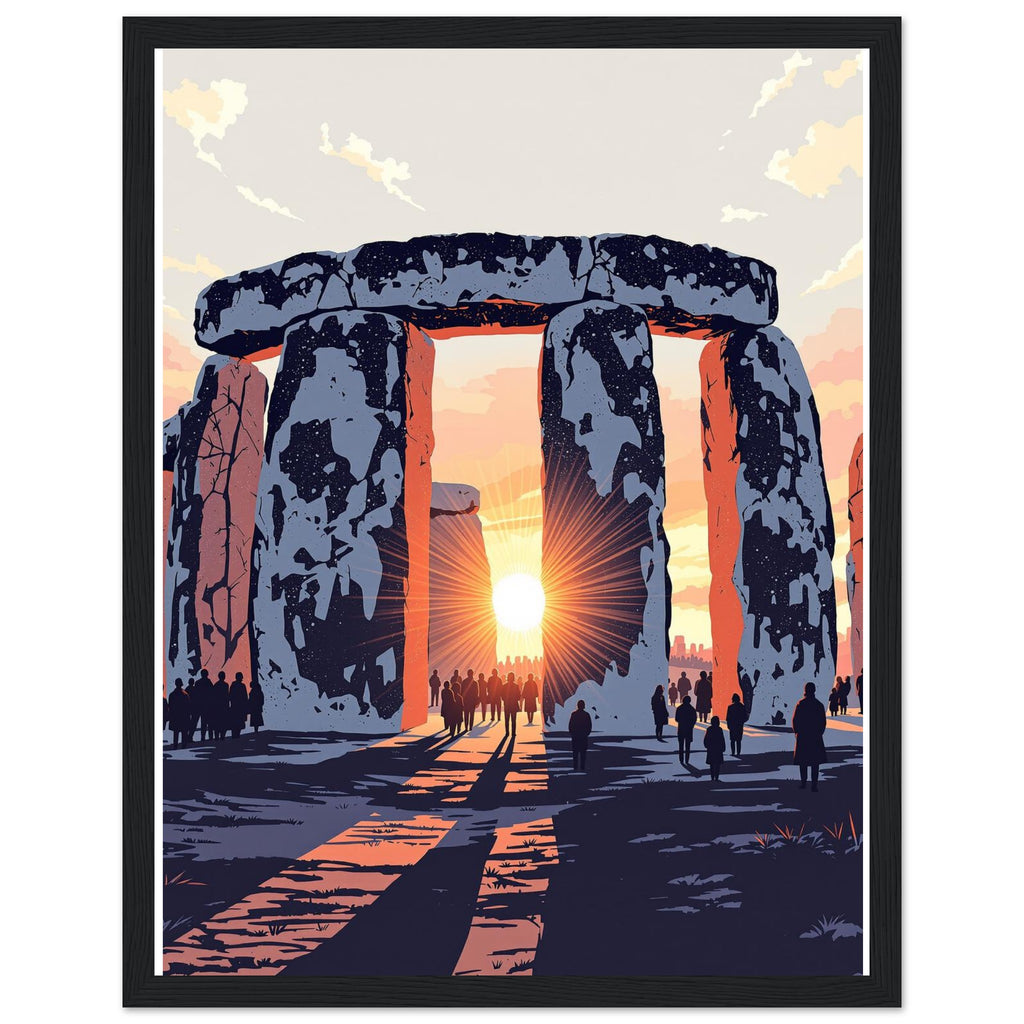 Stonehenge Winter Solstice Dawn Framed Print Wall Art Ready to Hang UK UK Gift — Framed Art Print | Wild Thread Co UK