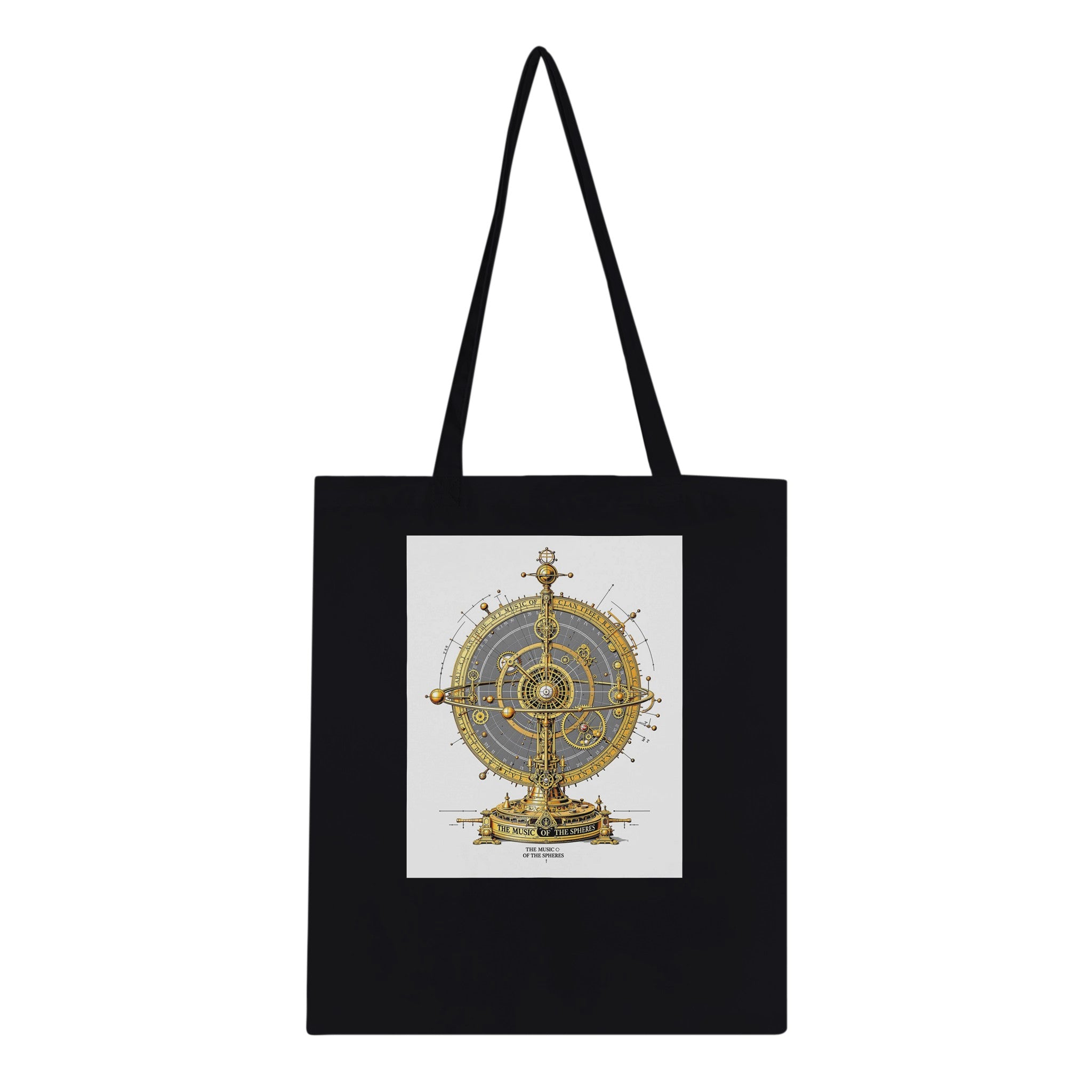 Victorian Mechanical Orrery Tote Bag Cotton Shopper UK Tote Bag — detail view | Wild Thread Co